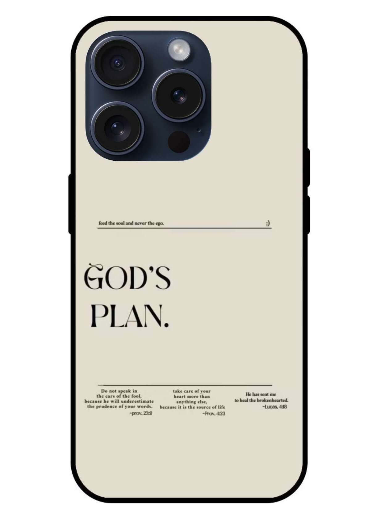 GOD'S PLAN Aesthetic Original Glass Glossy Finish Back Cover