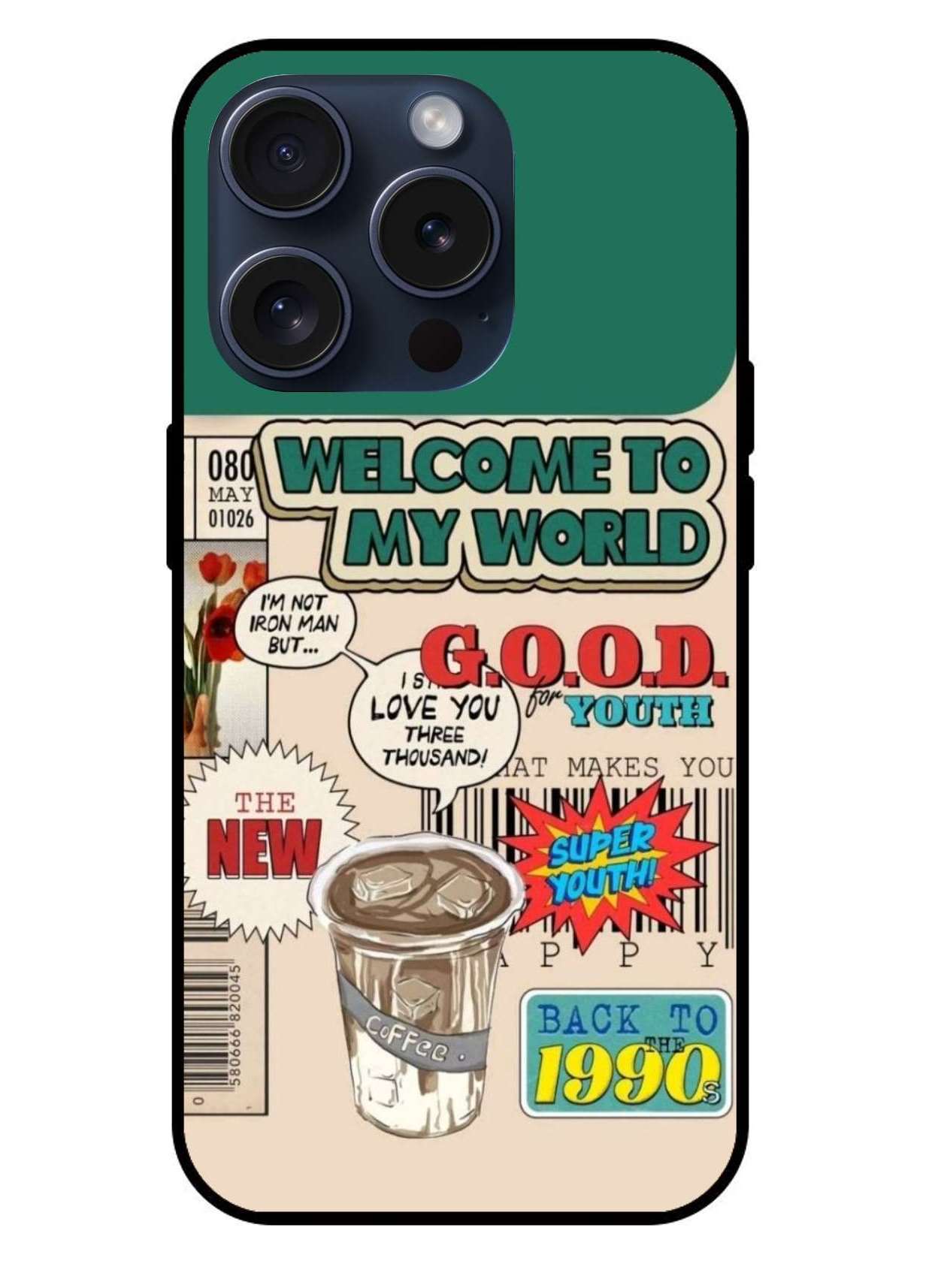 Welcome to My World Aesthetic Original Glass Glossy Finish Back Cover
