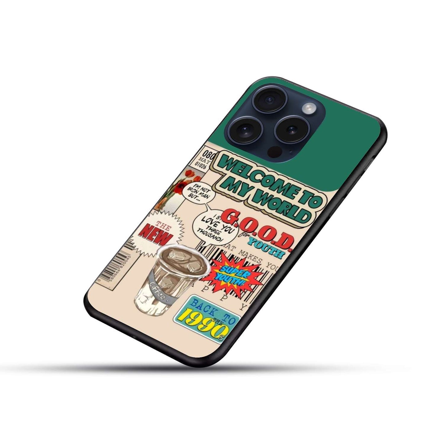 Welcome to My World Aesthetic Original Glass Glossy Finish Back Cover