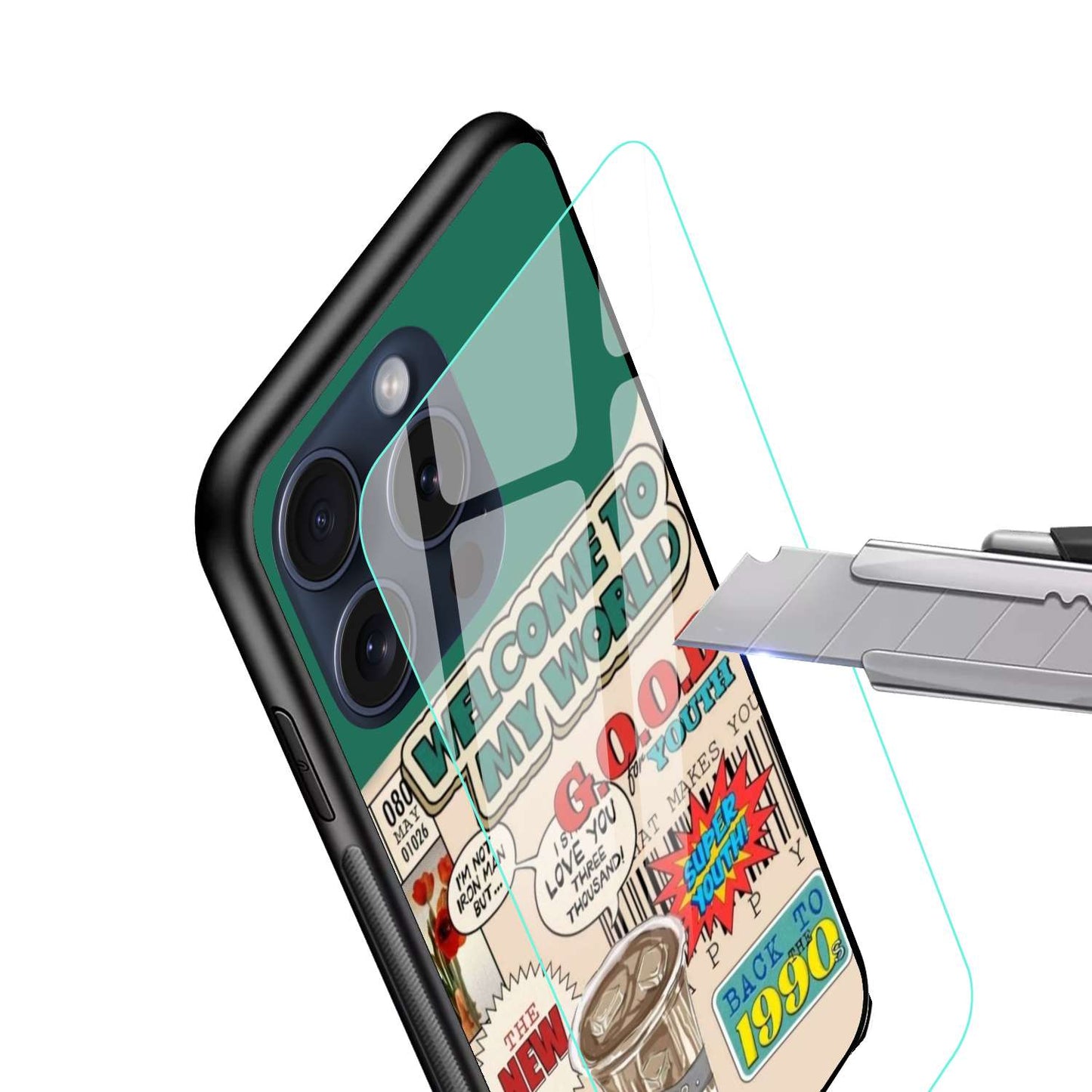Welcome to My World Aesthetic Original Glass Glossy Finish Back Cover