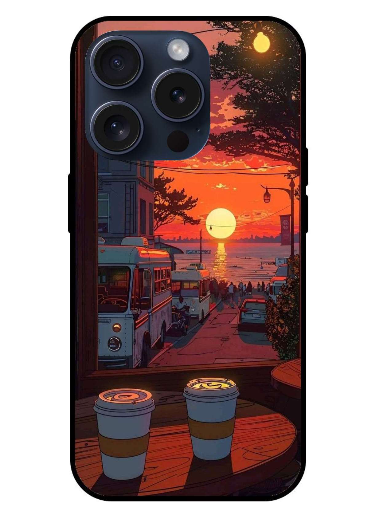 Coffee Date Aesthetic Original Glass Glossy Finish Back Cover