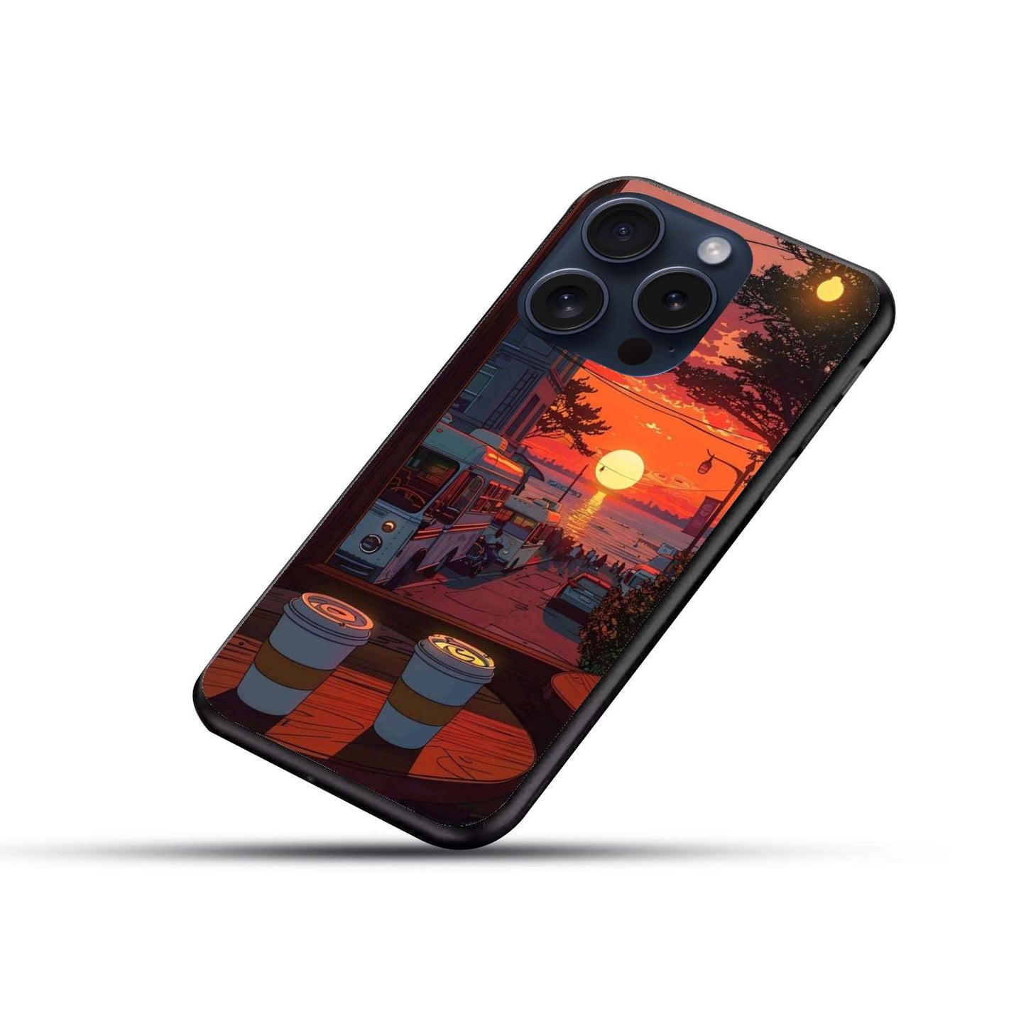 Coffee Date Aesthetic Original Glass Glossy Finish Back Cover