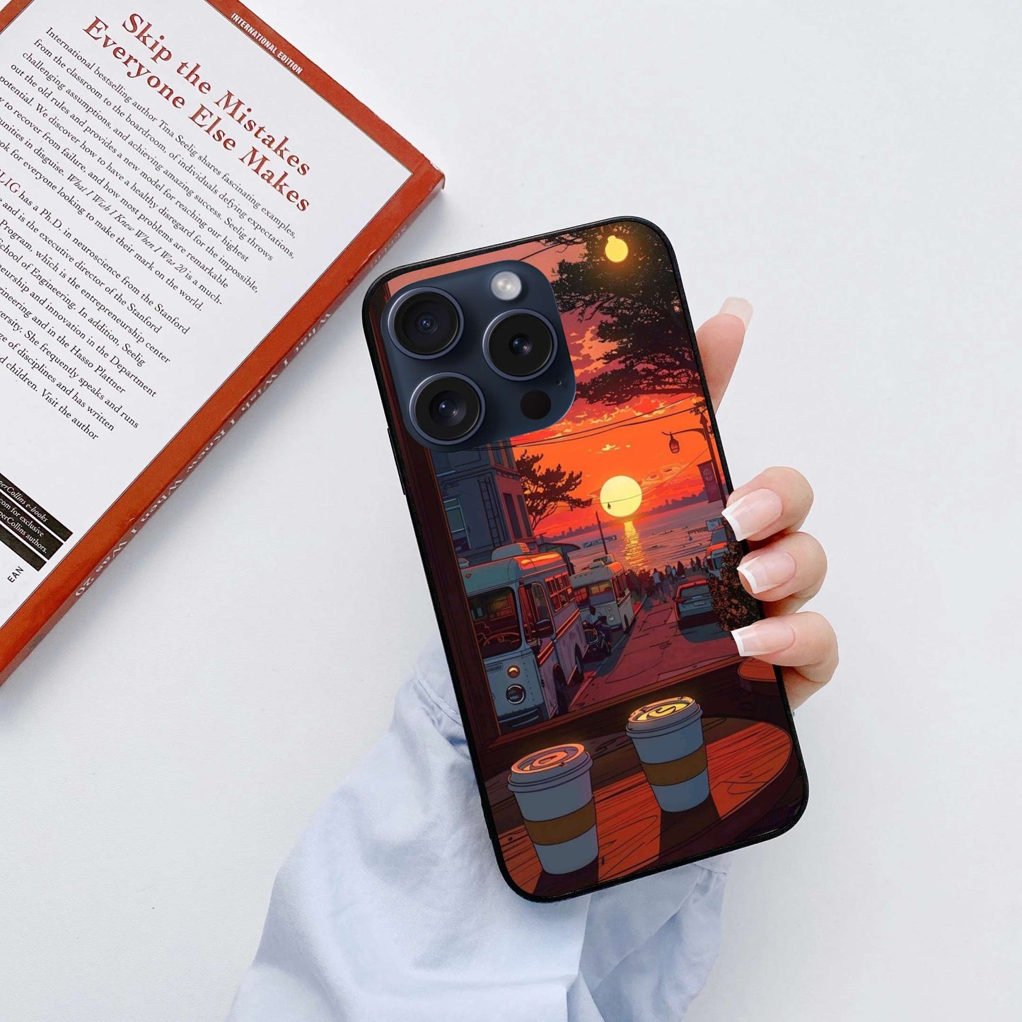 Coffee Date Aesthetic Original Glass Glossy Finish Back Cover