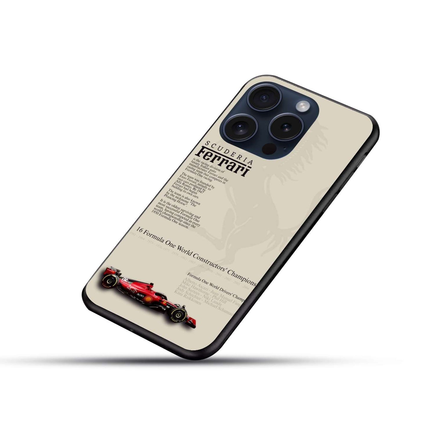 Ferrari Aesthetic Original Glass Glossy Finish Back Cover