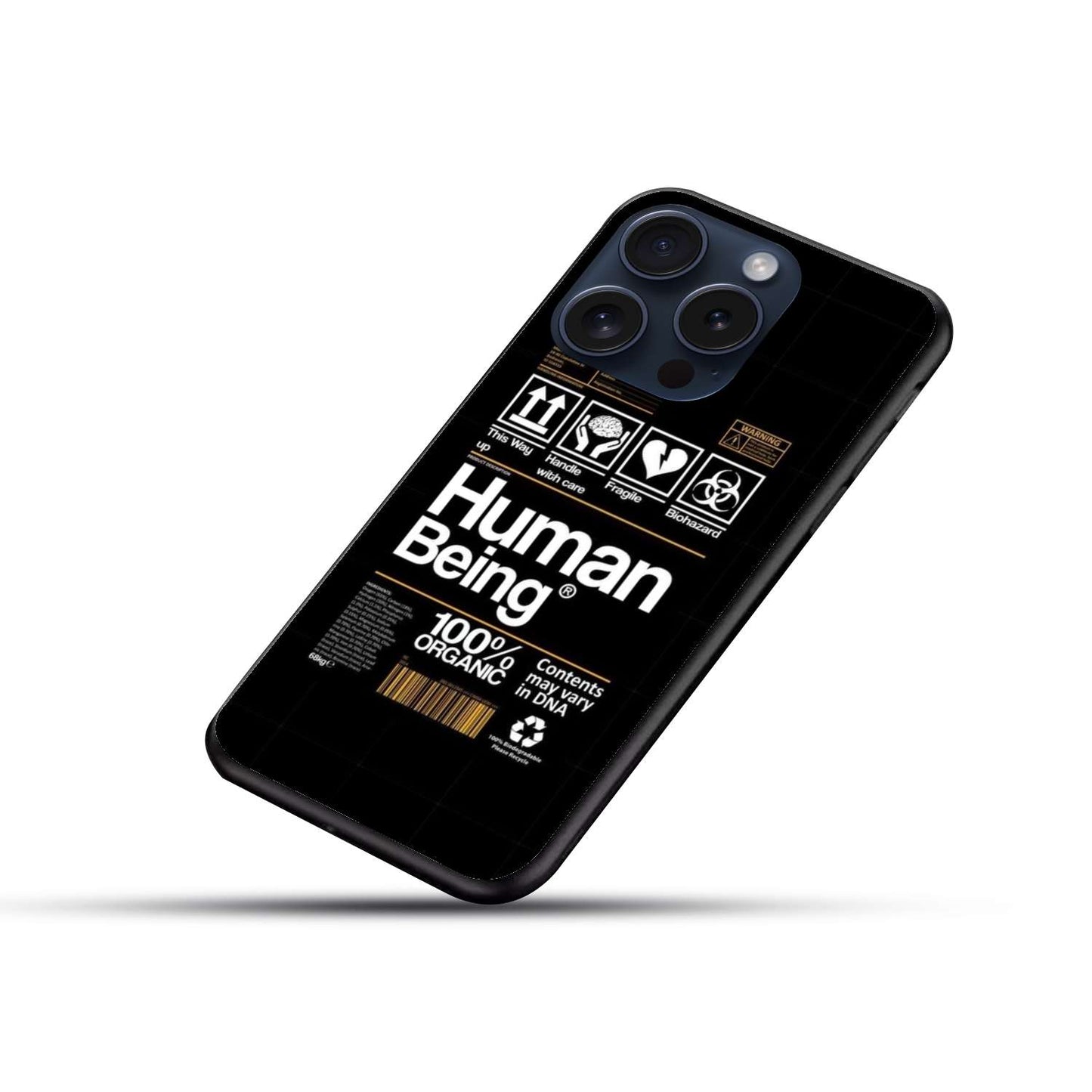 Being Human Aesthetic Original Glass Glossy Finish Back Cover