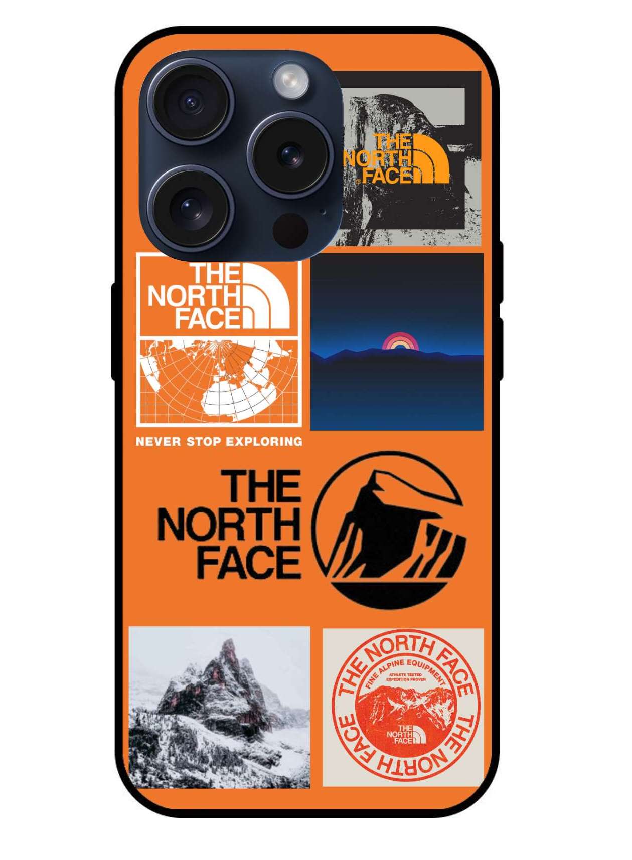 The North Face Aesthetic Original Glass Glossy Finish Back Cover