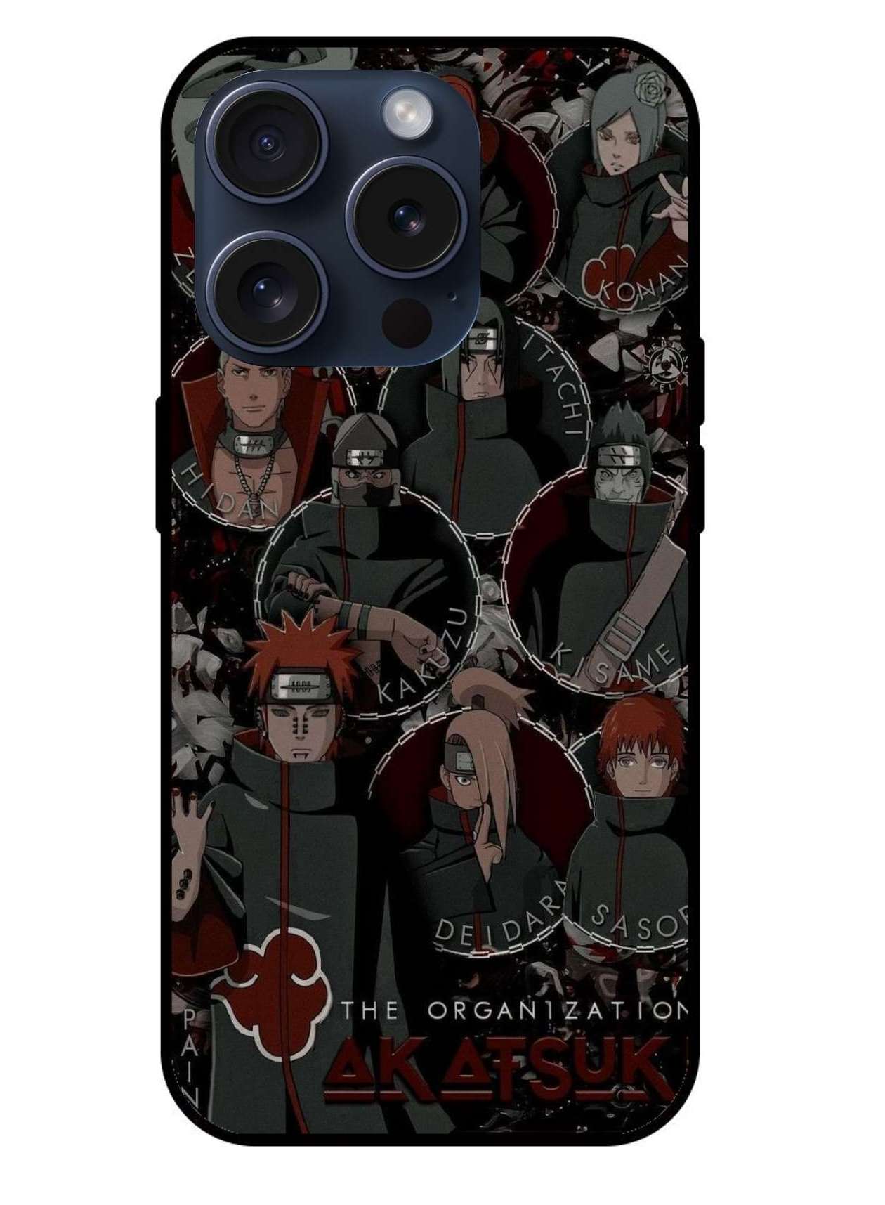 Akatsuki Naruto Original Glass Glossy Finish Back Cover