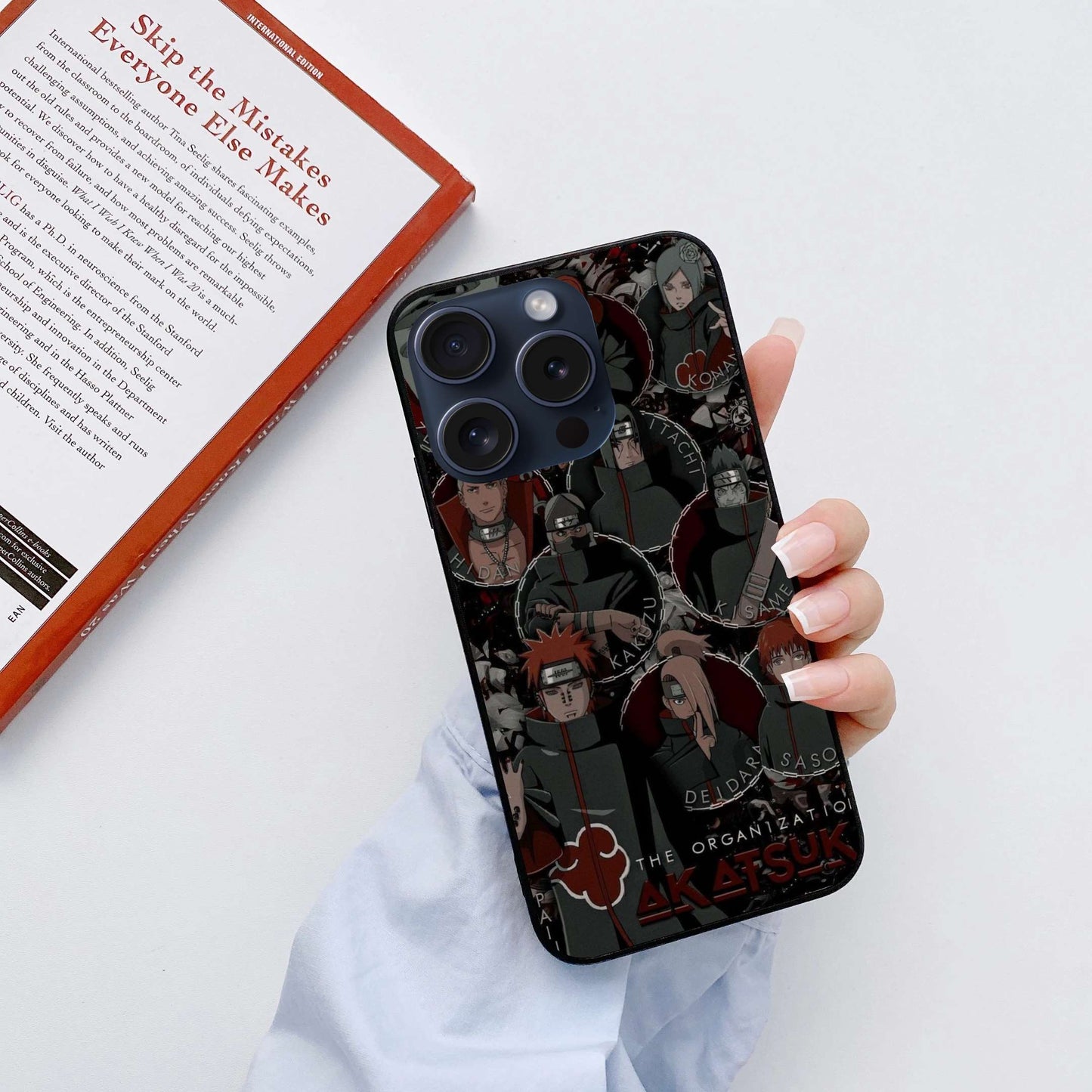 Akatsuki Naruto Original Glass Glossy Finish Back Cover