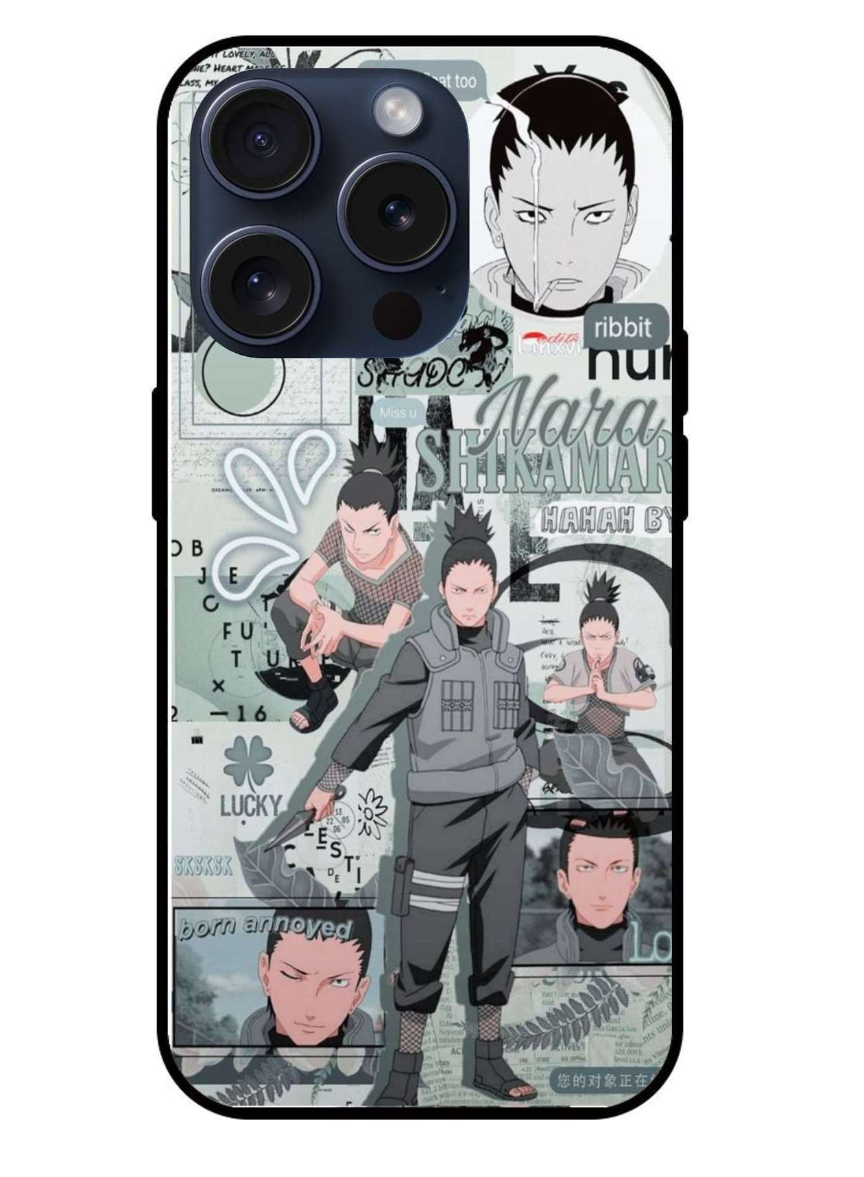 Shikamaru Naruto Original Glass Glossy Finish Back Cover