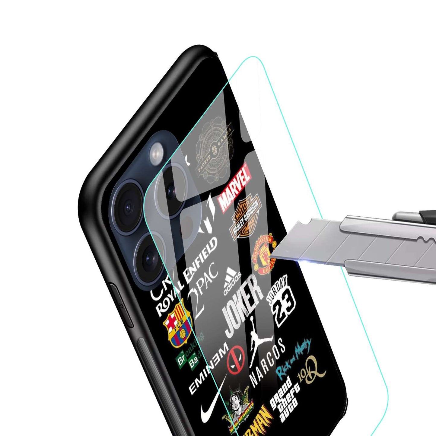 Stickers Aesthetic Original Glass Glossy Finish Back Cover