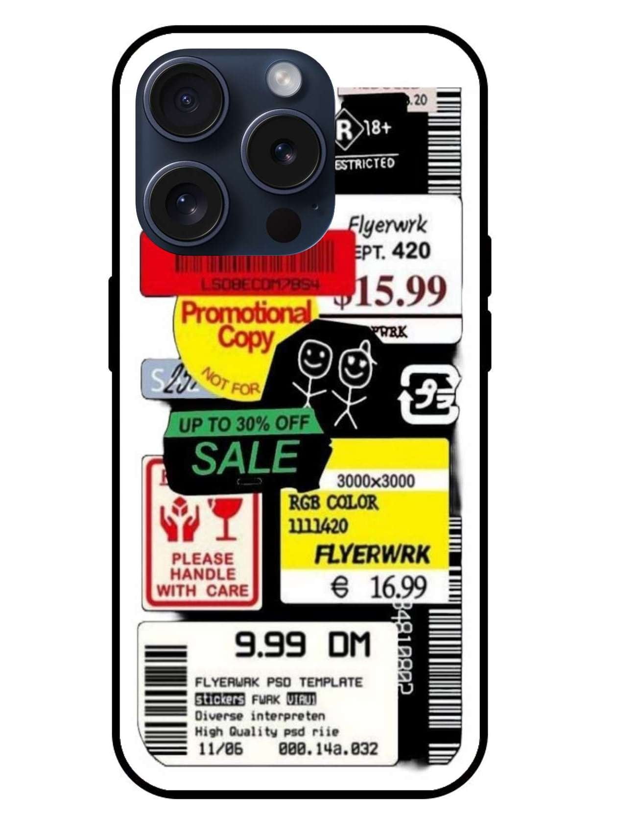 Stickers Aesthetic Original Glass Glossy Finish Back Cover