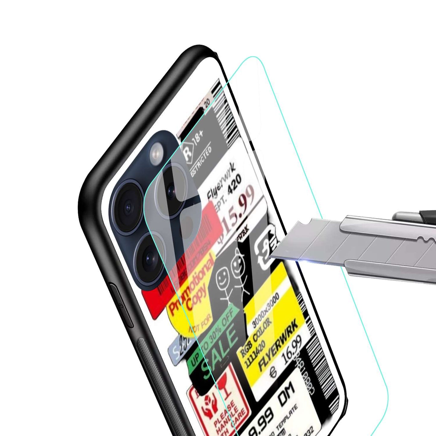 Stickers Aesthetic Original Glass Glossy Finish Back Cover