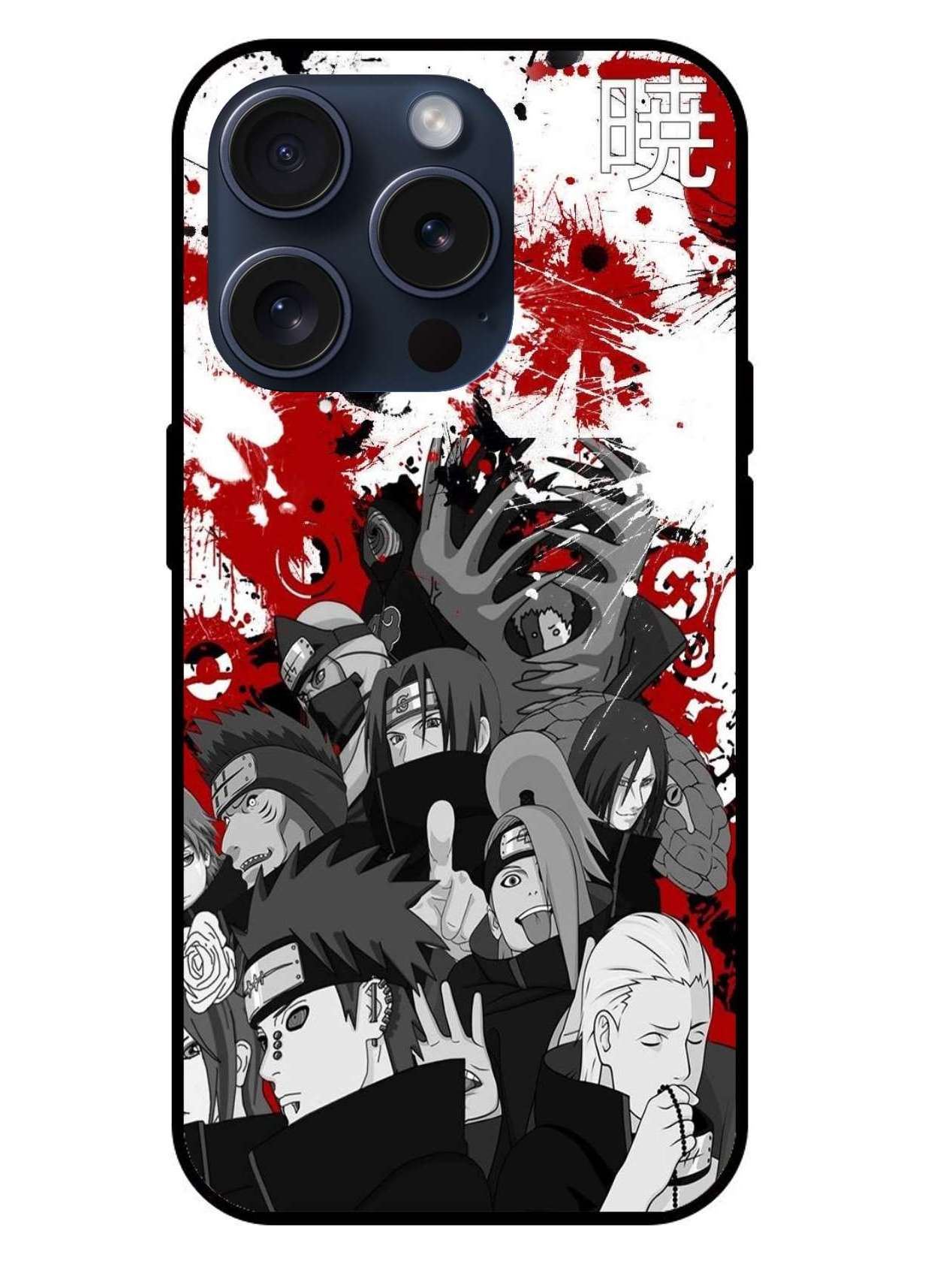 Akatsuki Naruto Original Glass Glossy Finish Back Cover