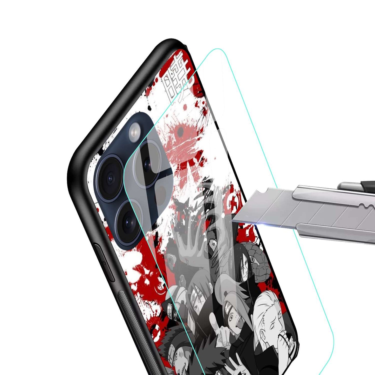 Akatsuki Naruto Original Glass Glossy Finish Back Cover