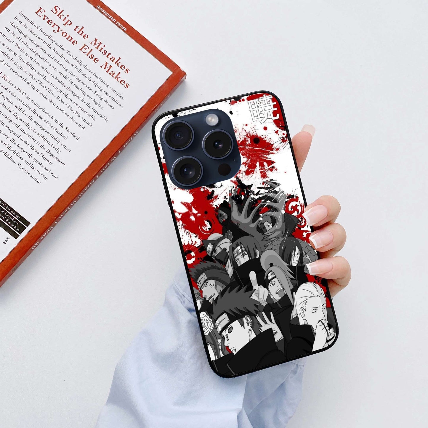 Akatsuki Naruto Original Glass Glossy Finish Back Cover