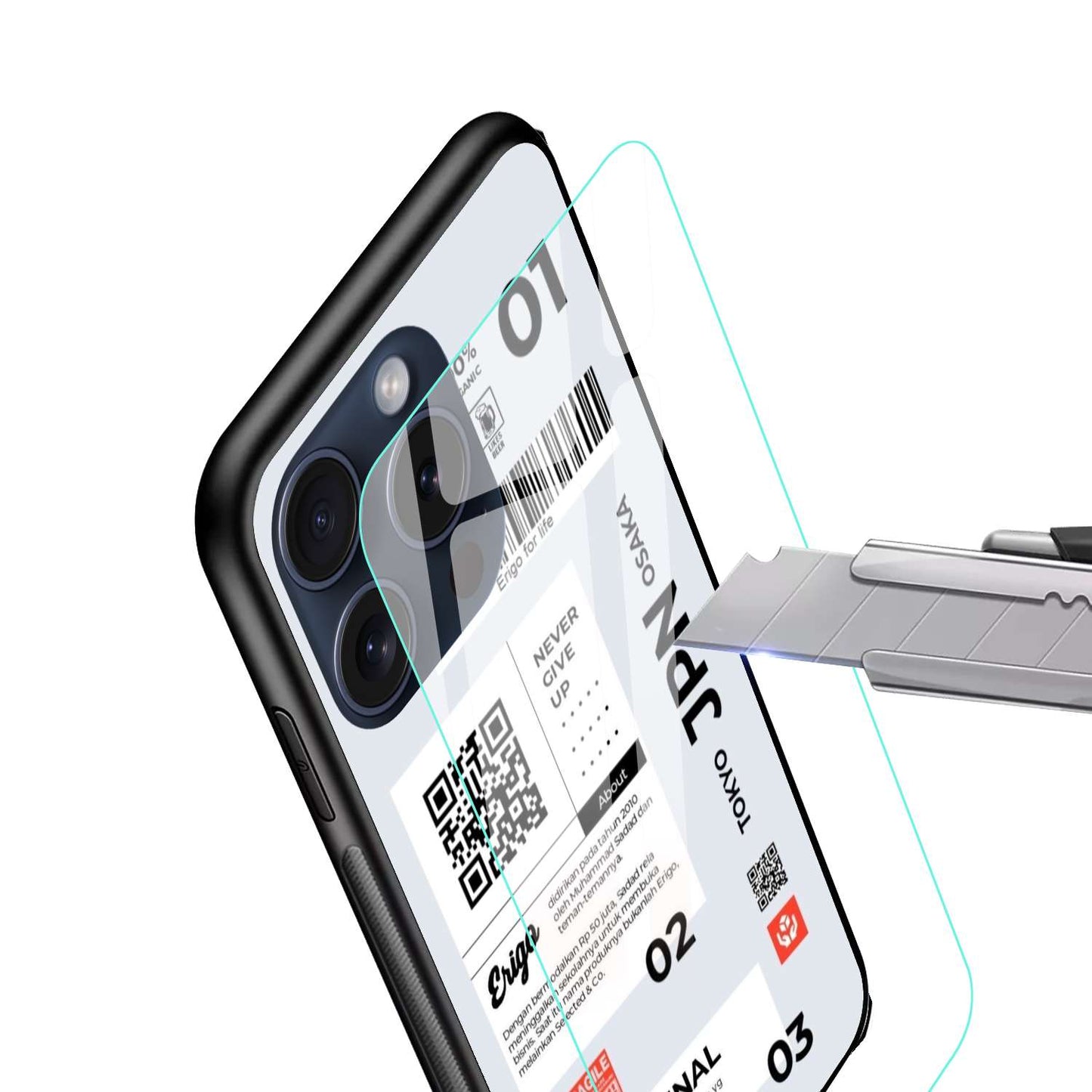 Stickers Aesthetic Original Glass Glossy Finish Back Cover