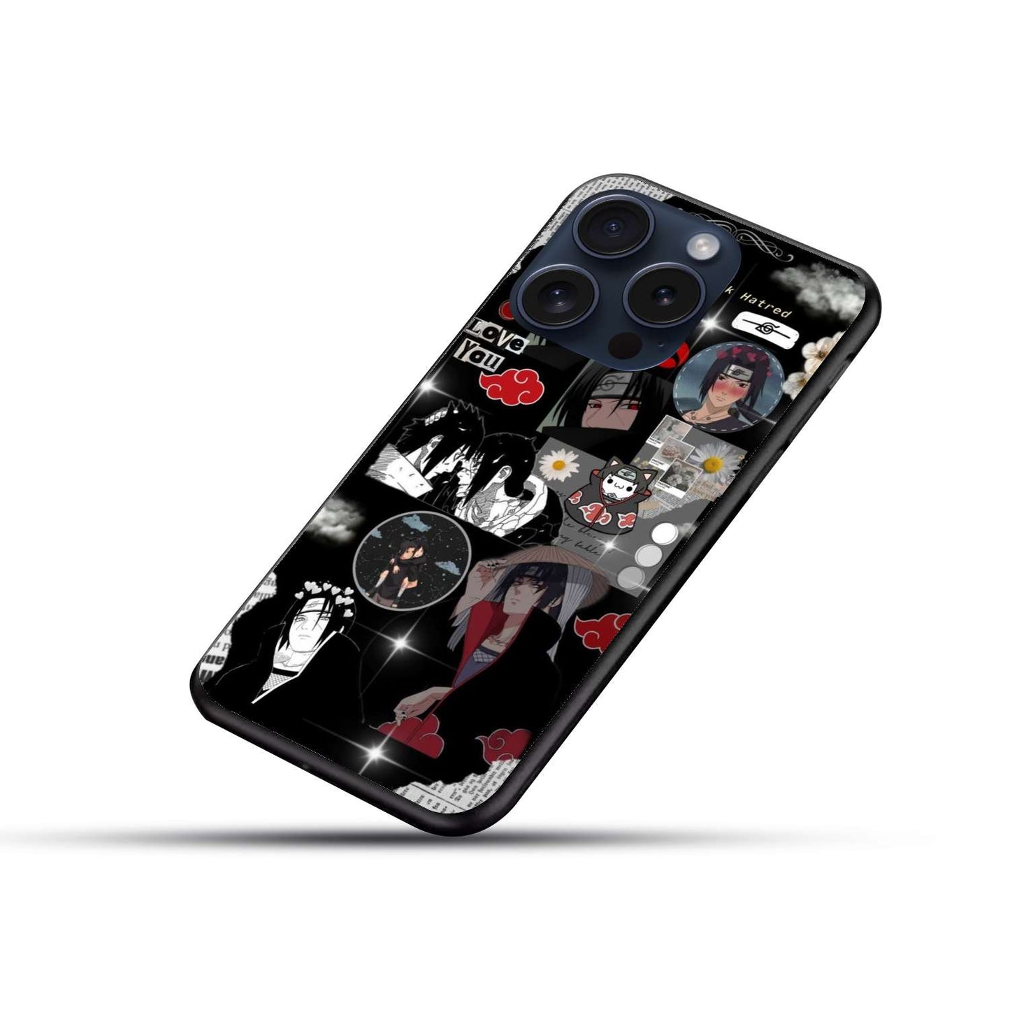 Itachi Uchiha Naruto Original Glass Glossy Finish Back Cover