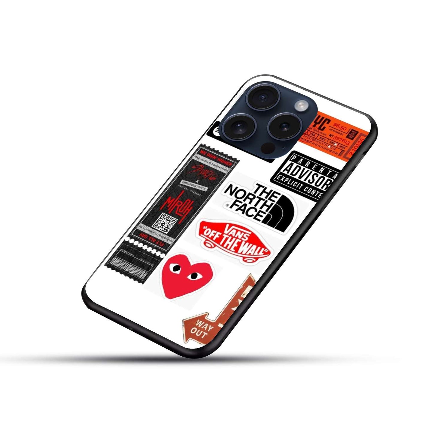 Stickers Aesthetic Original Glass Glossy Finish Back Cover