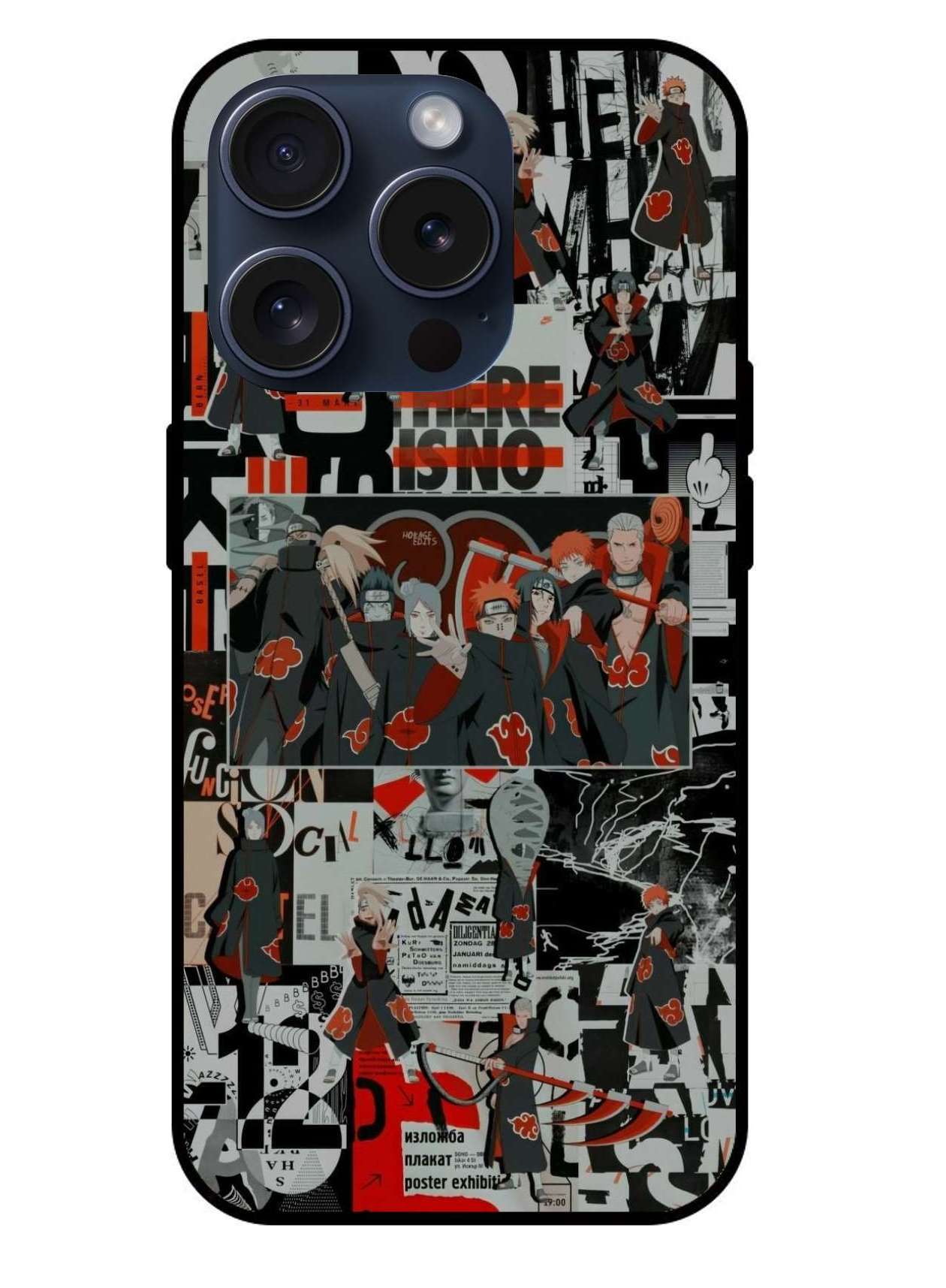Akatsuki Naruto Original Glass Glossy Finish Back Cover