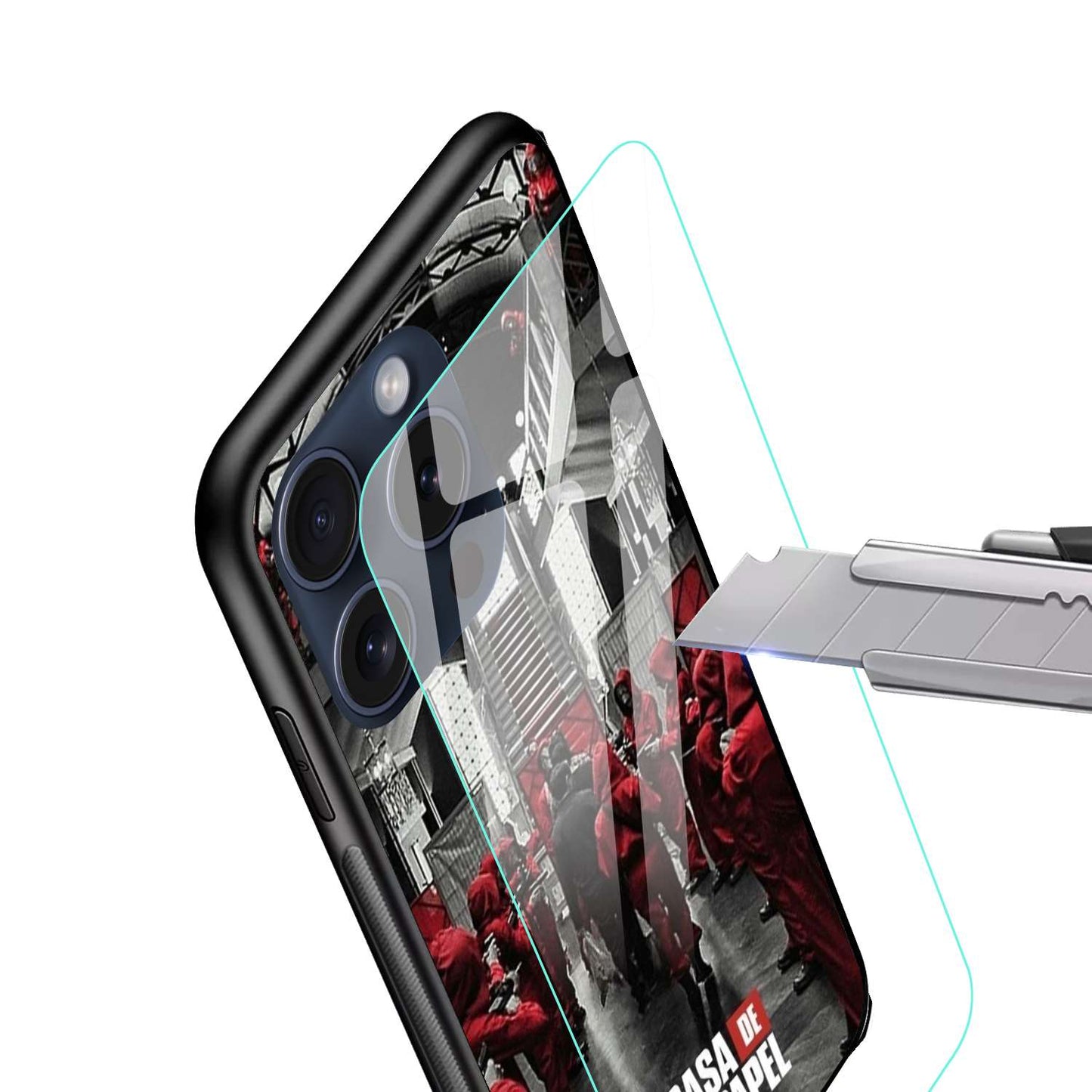 Money Hiest Original Glass Glossy Finish Back Cover
