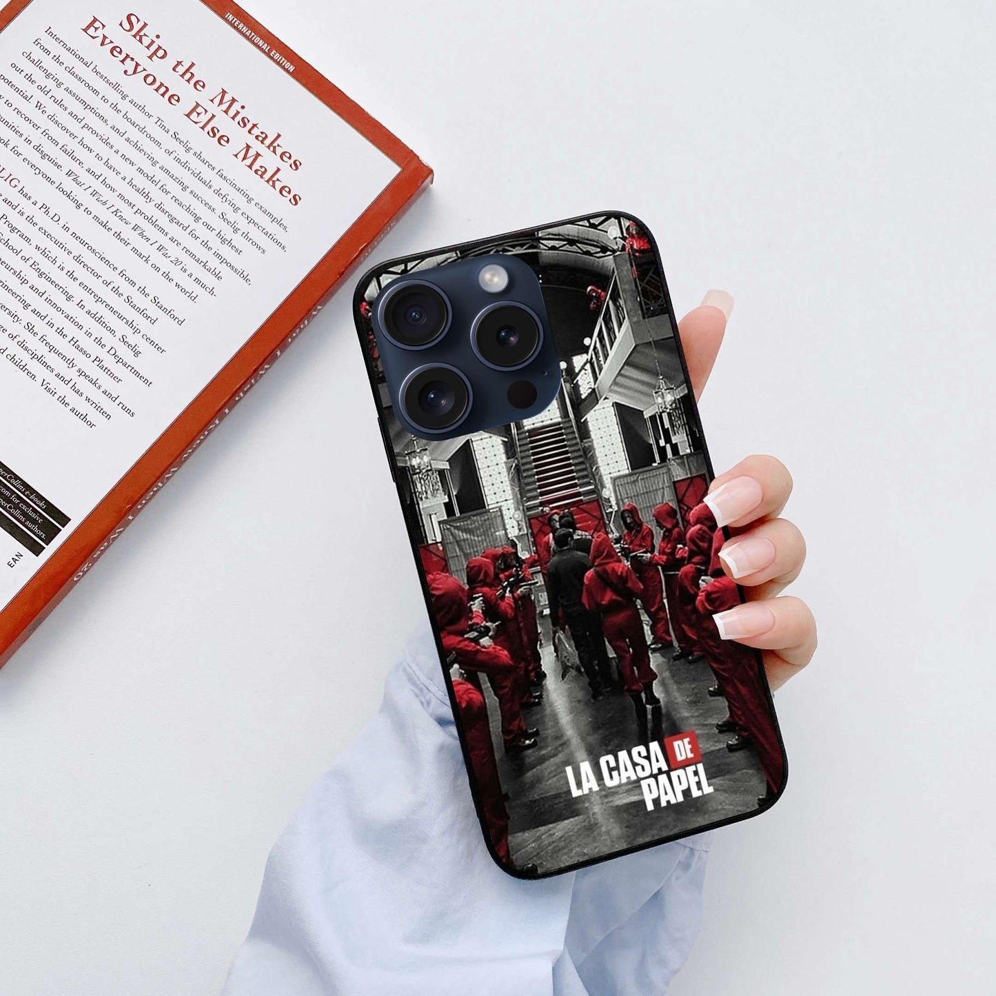 Money Hiest Original Glass Glossy Finish Back Cover