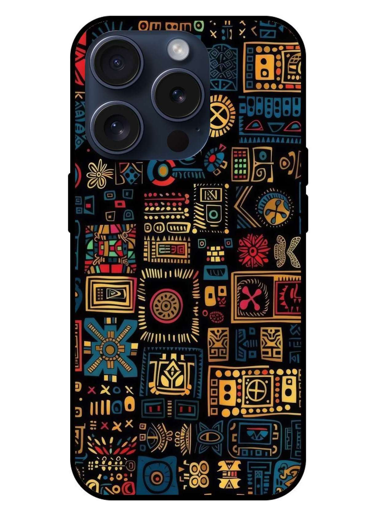 Rajasthani design Original Glass Glossy Finish Back Cover