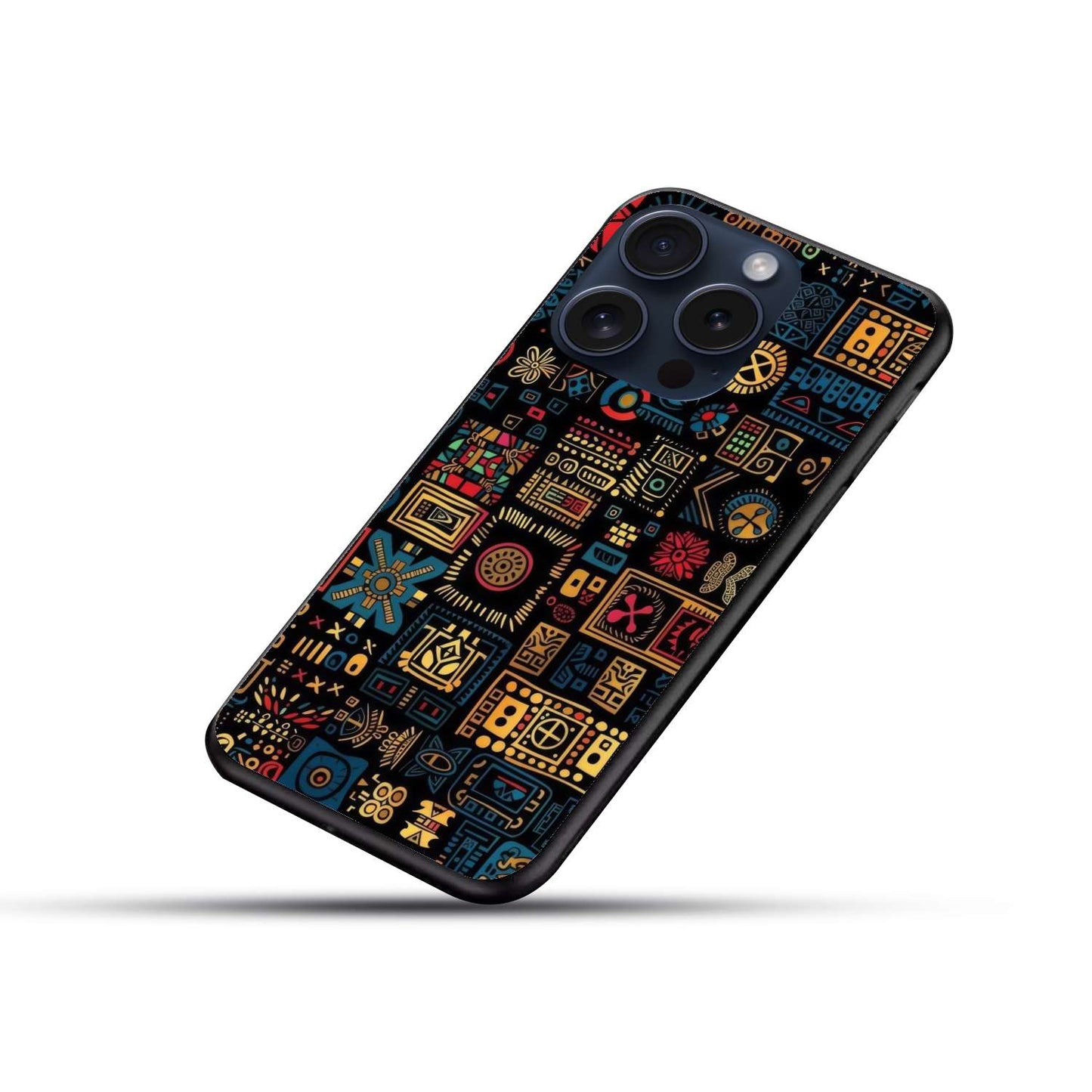 Rajasthani design Original Glass Glossy Finish Back Cover
