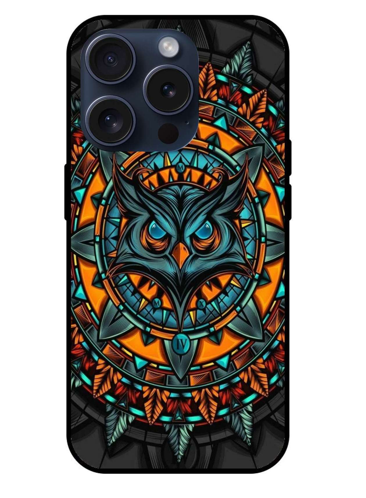 Owl design Original Glass Glossy Finish Back Cover