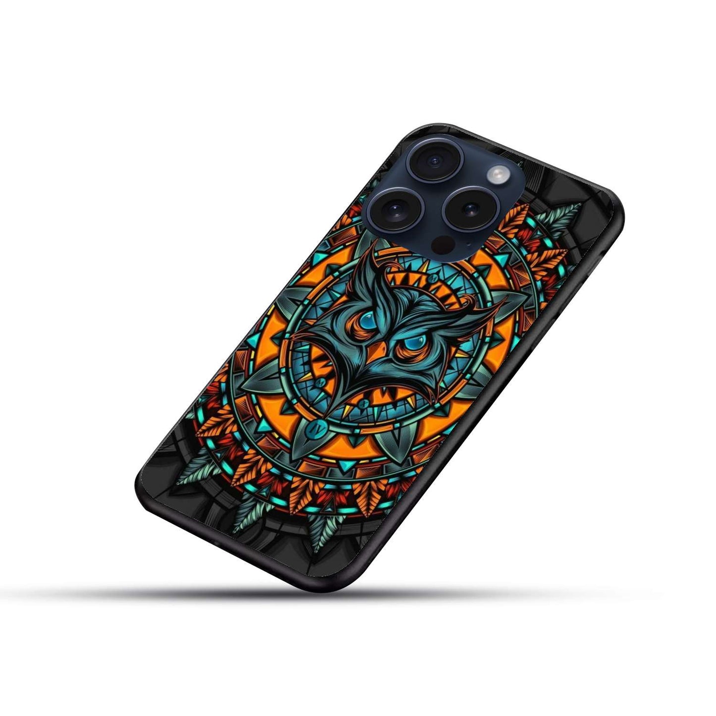 Owl design Original Glass Glossy Finish Back Cover