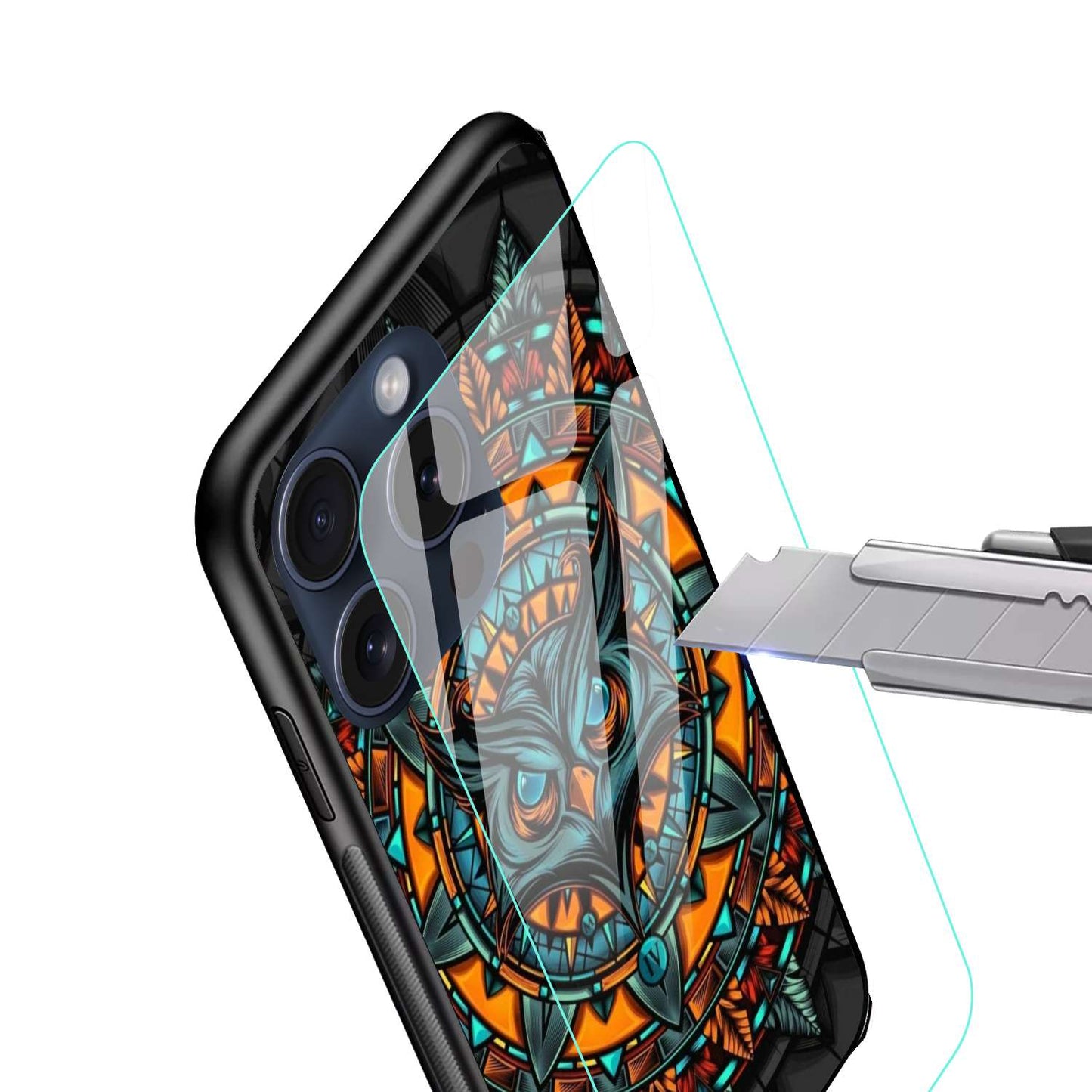 Owl design Original Glass Glossy Finish Back Cover