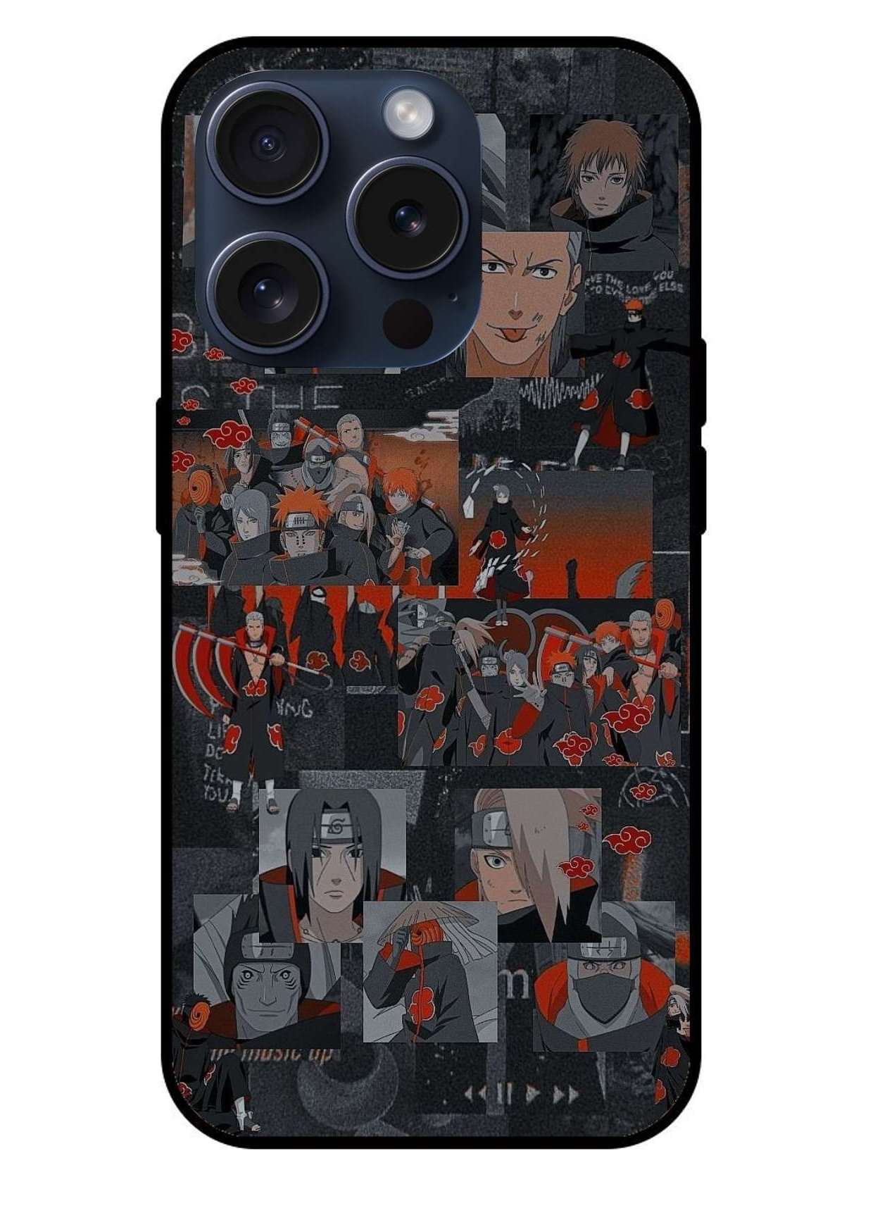 Akatsuki Naruto Original Glass Glossy Finish Back Cover