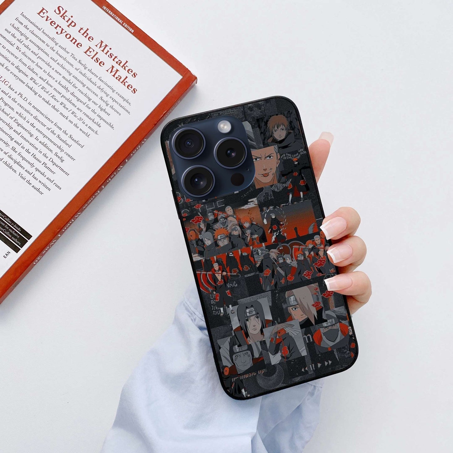 Akatsuki Naruto Original Glass Glossy Finish Back Cover