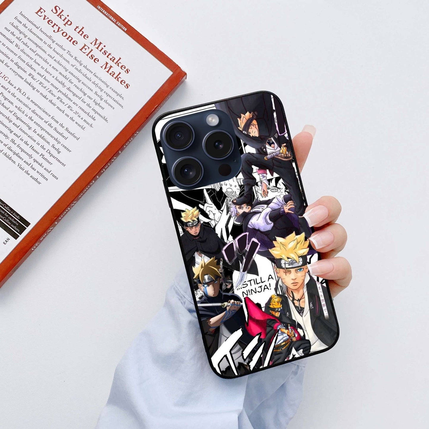 Boruto Original Glass Glossy Finish Back Cover