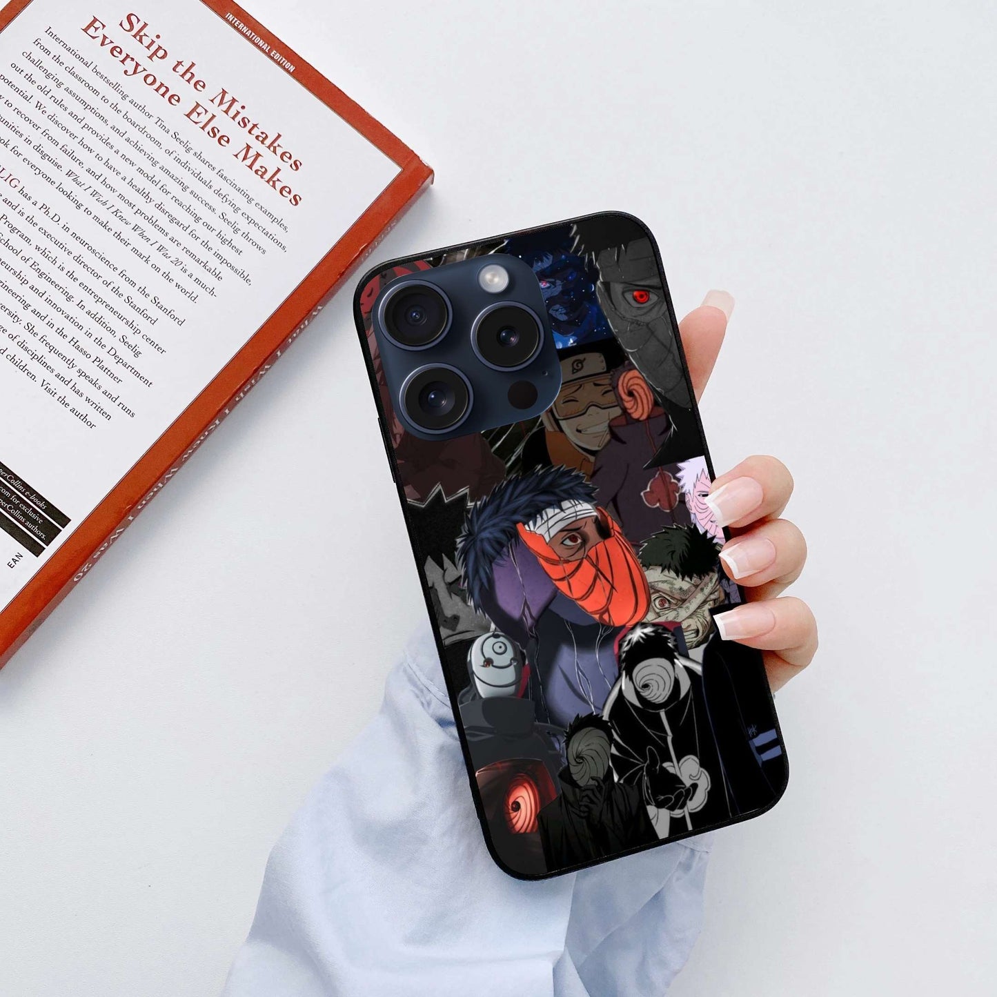Obita Uchiha Original Glass Glossy Finish Back Cover