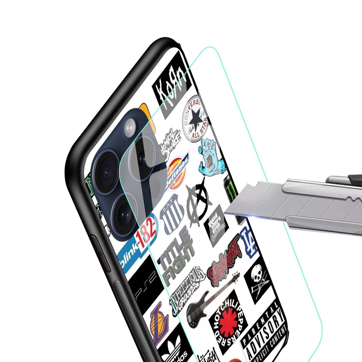 Stickers Aesthetic Original Glass Glossy Finish Back Cover