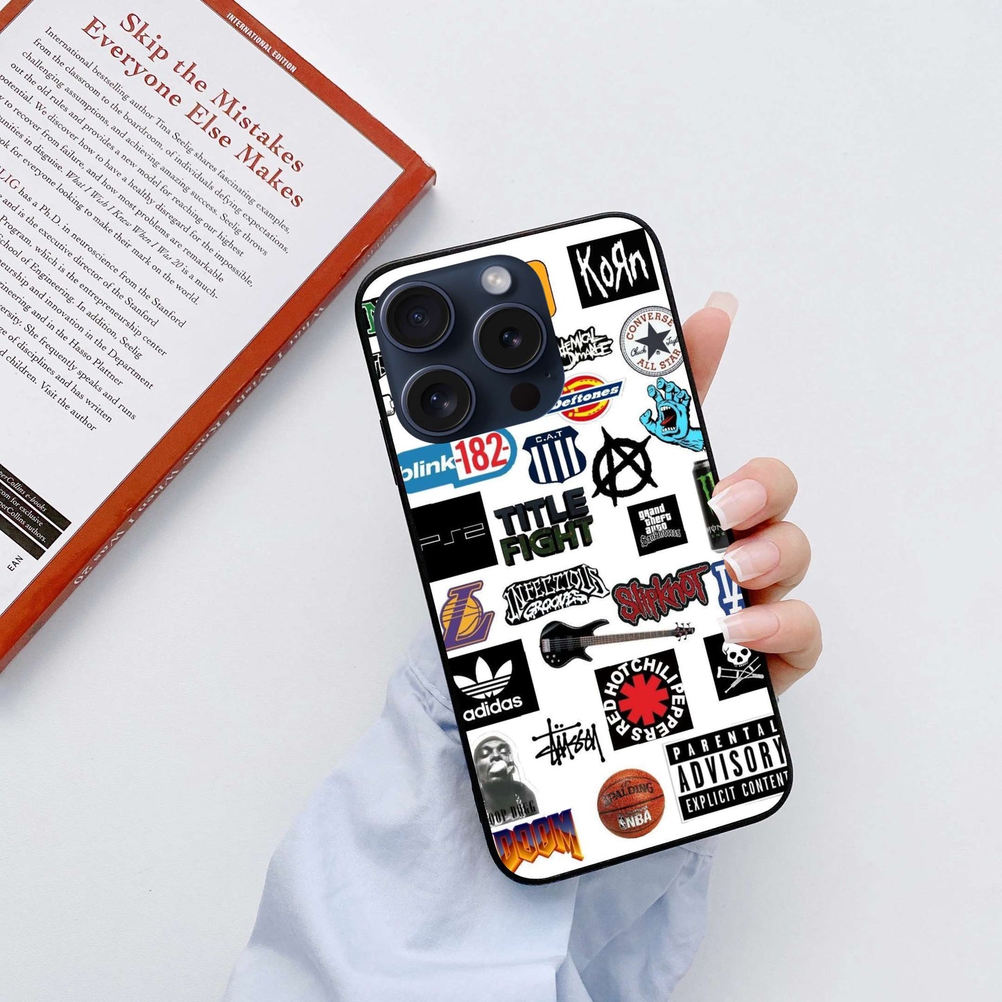 Stickers Aesthetic Original Glass Glossy Finish Back Cover
