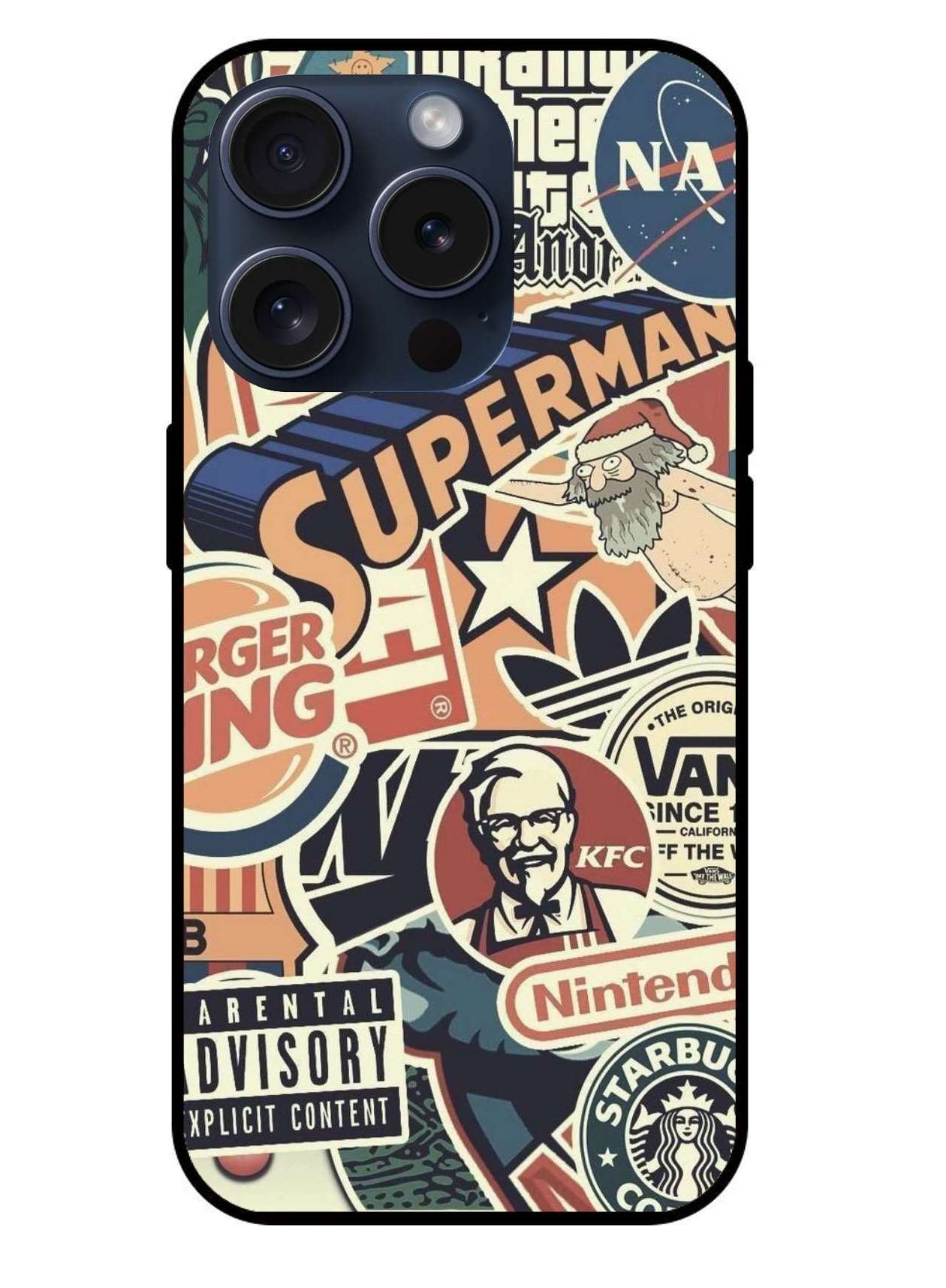 Stickers Aesthetic Original Glass Glossy Finish Back Cover