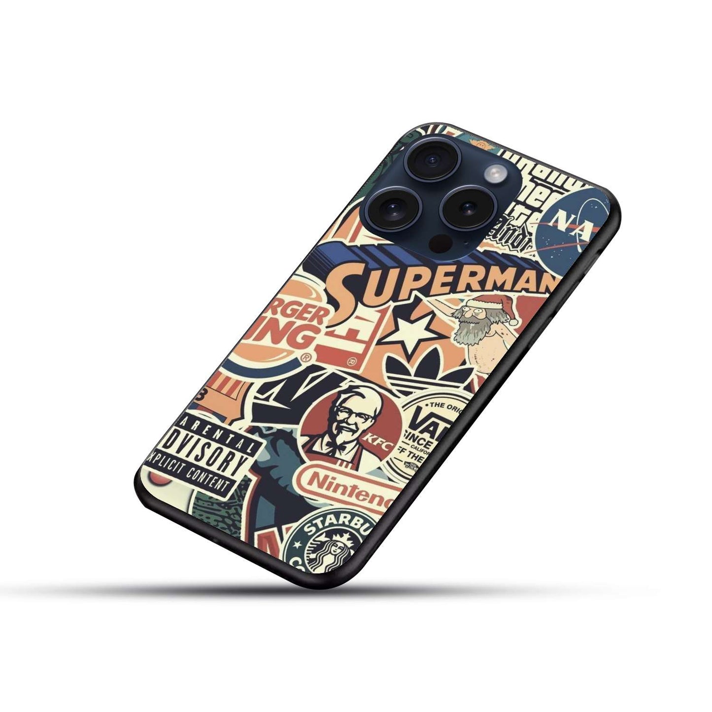 Stickers Aesthetic Original Glass Glossy Finish Back Cover