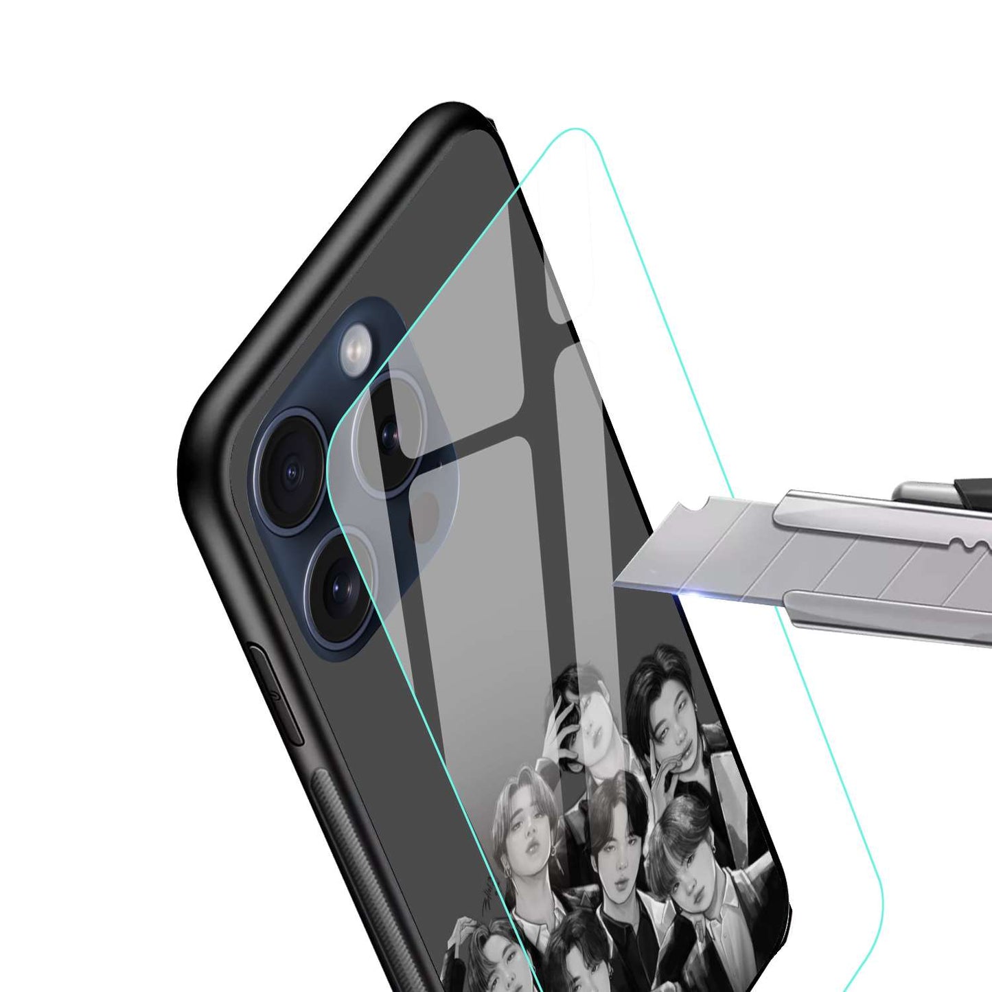 BTS design Original Glass Glossy Finish Back Cover