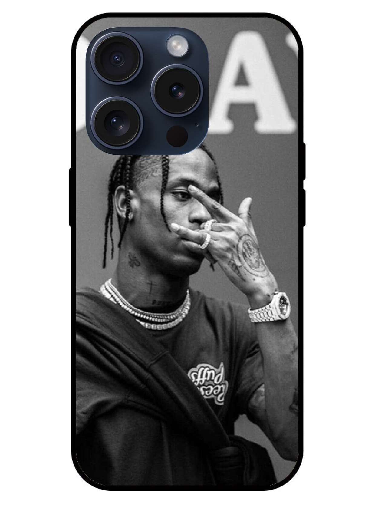 Travis scott Original Glass Glossy Finish Back Cover