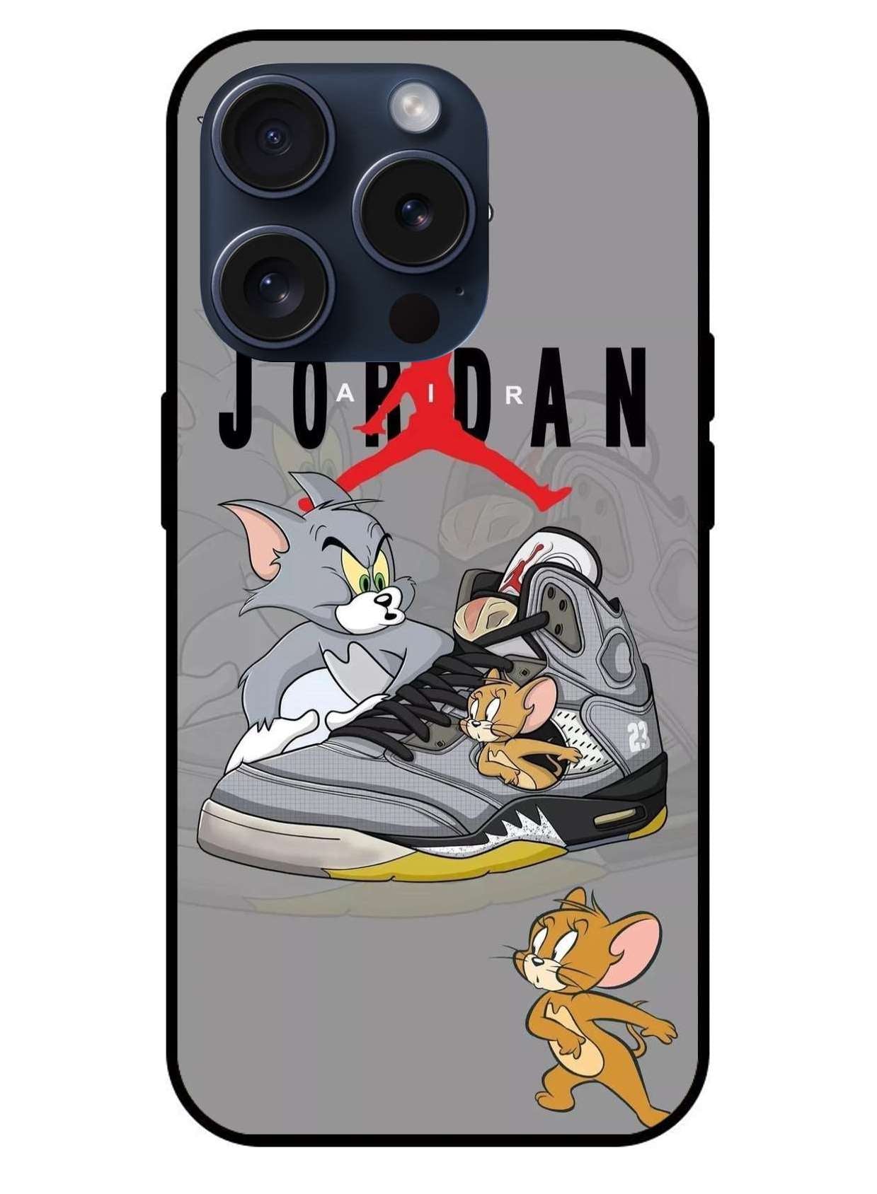 Tom And Jerry X Nike Aesthetic Original Glass Glossy Finish Back Cover