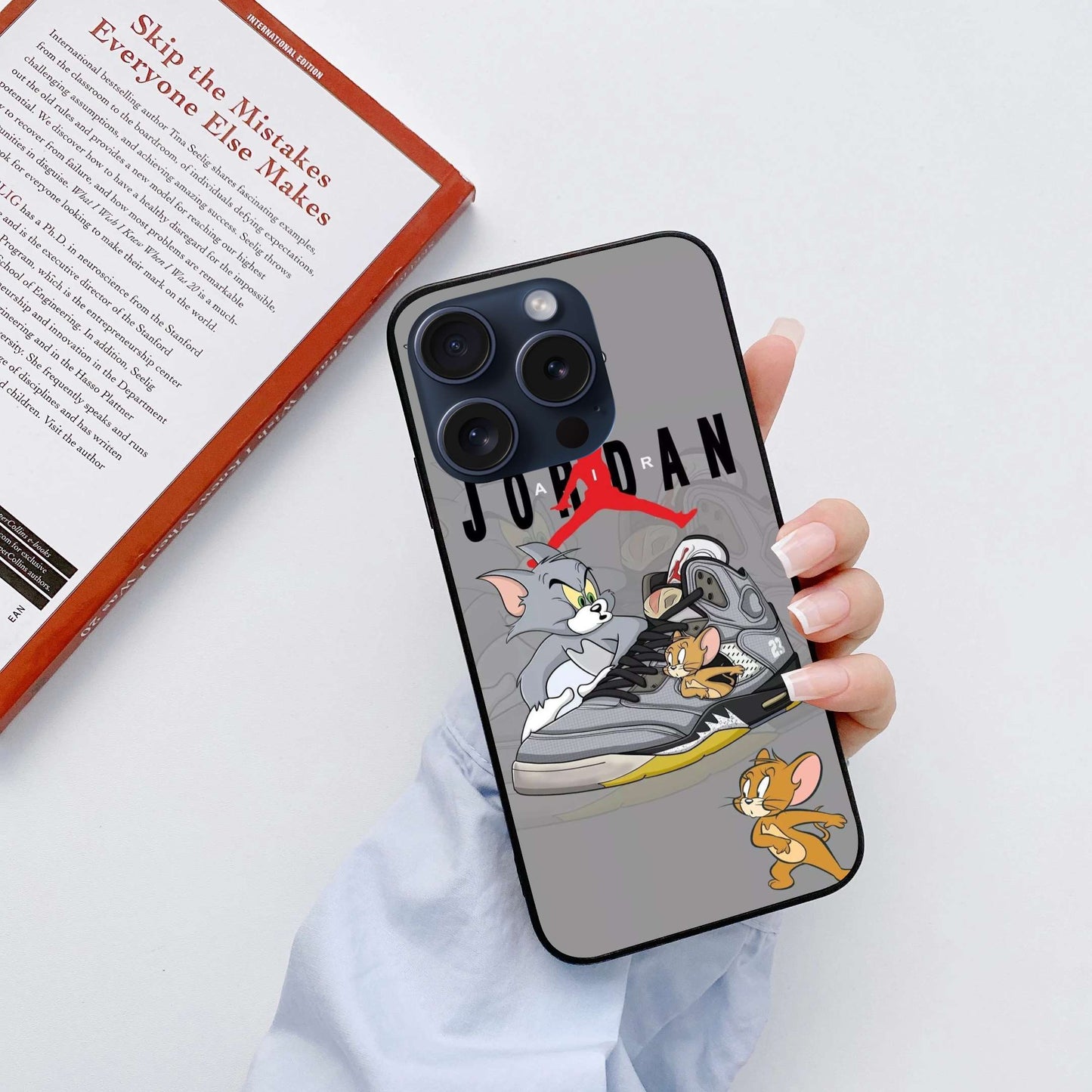 Tom And Jerry X Nike Aesthetic Original Glass Glossy Finish Back Cover