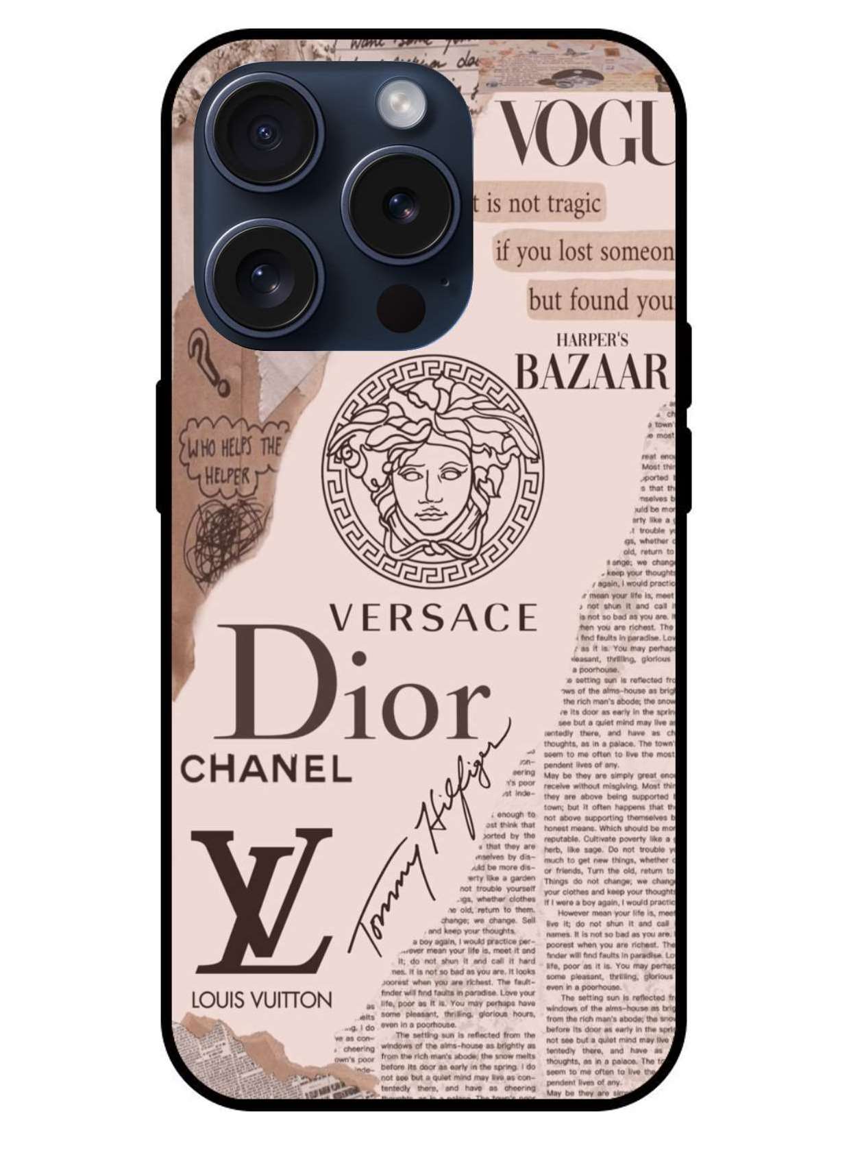 Multi Brand Aesthetic Original Glass Glossy Finish Back Cover