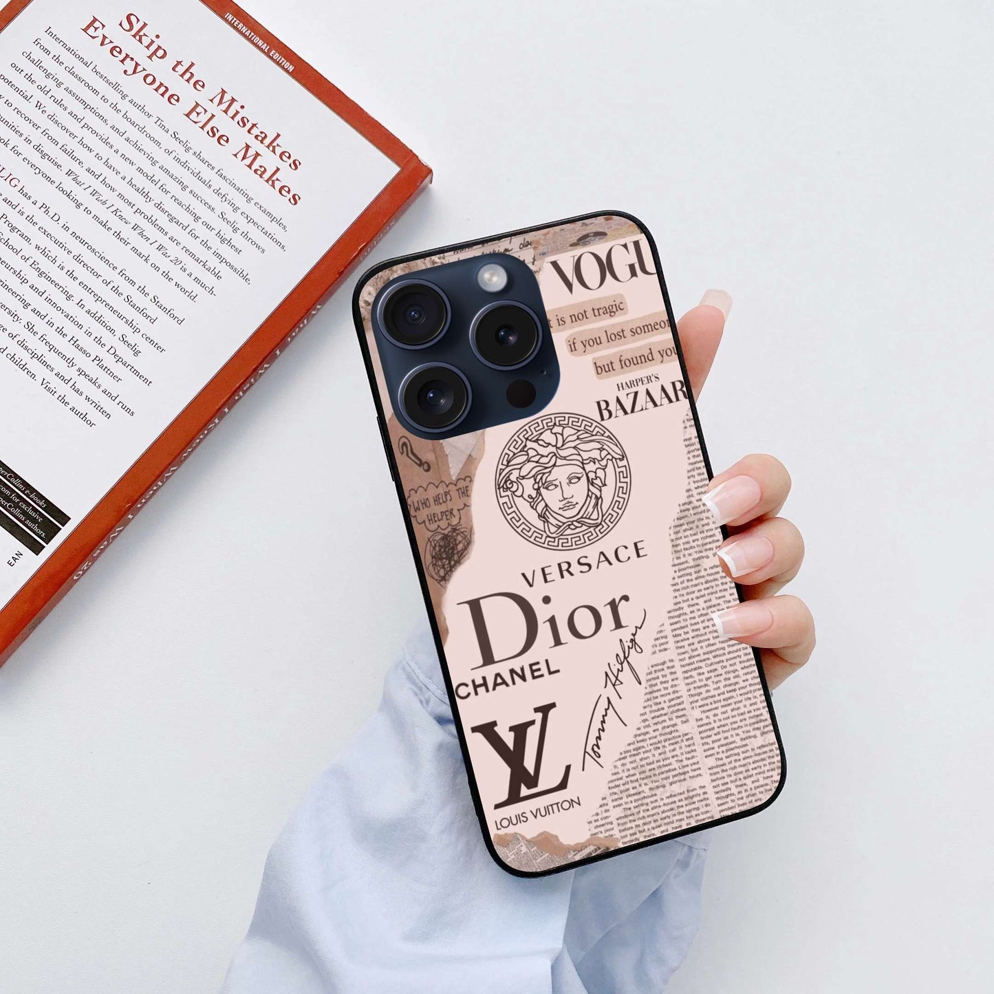 Multi Brand Aesthetic Original Glass Glossy Finish Back Cover