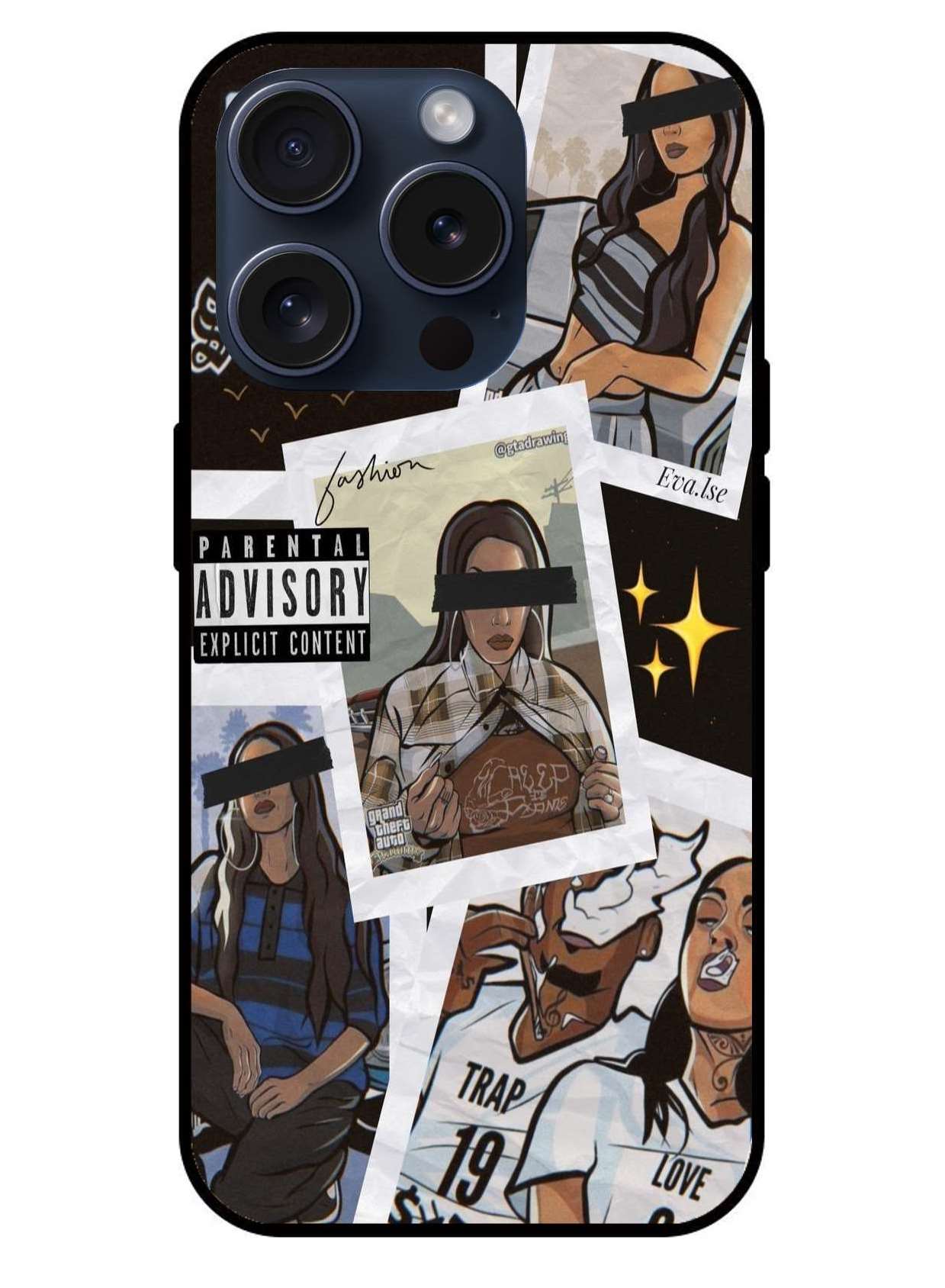 Gta Aesthetic Original Glass Glossy Finish Back Cover