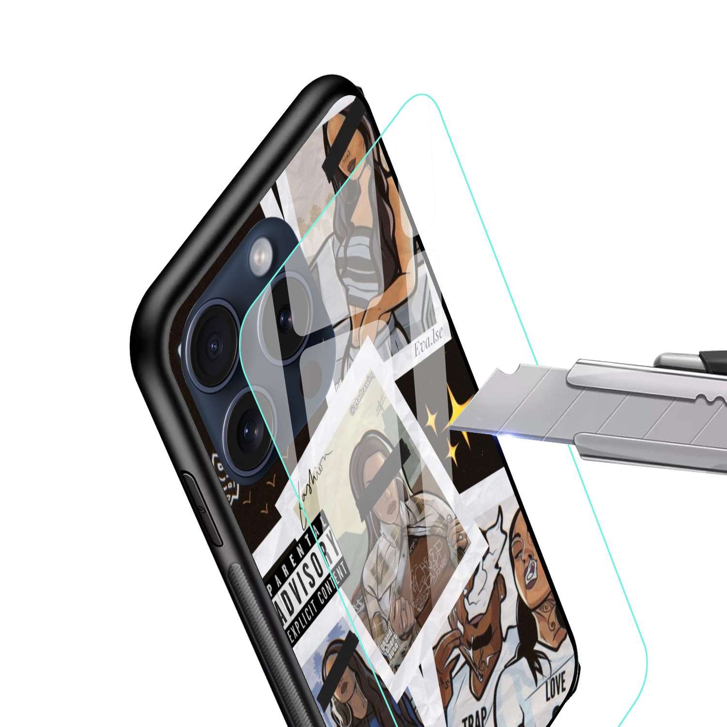 Gta Aesthetic Original Glass Glossy Finish Back Cover