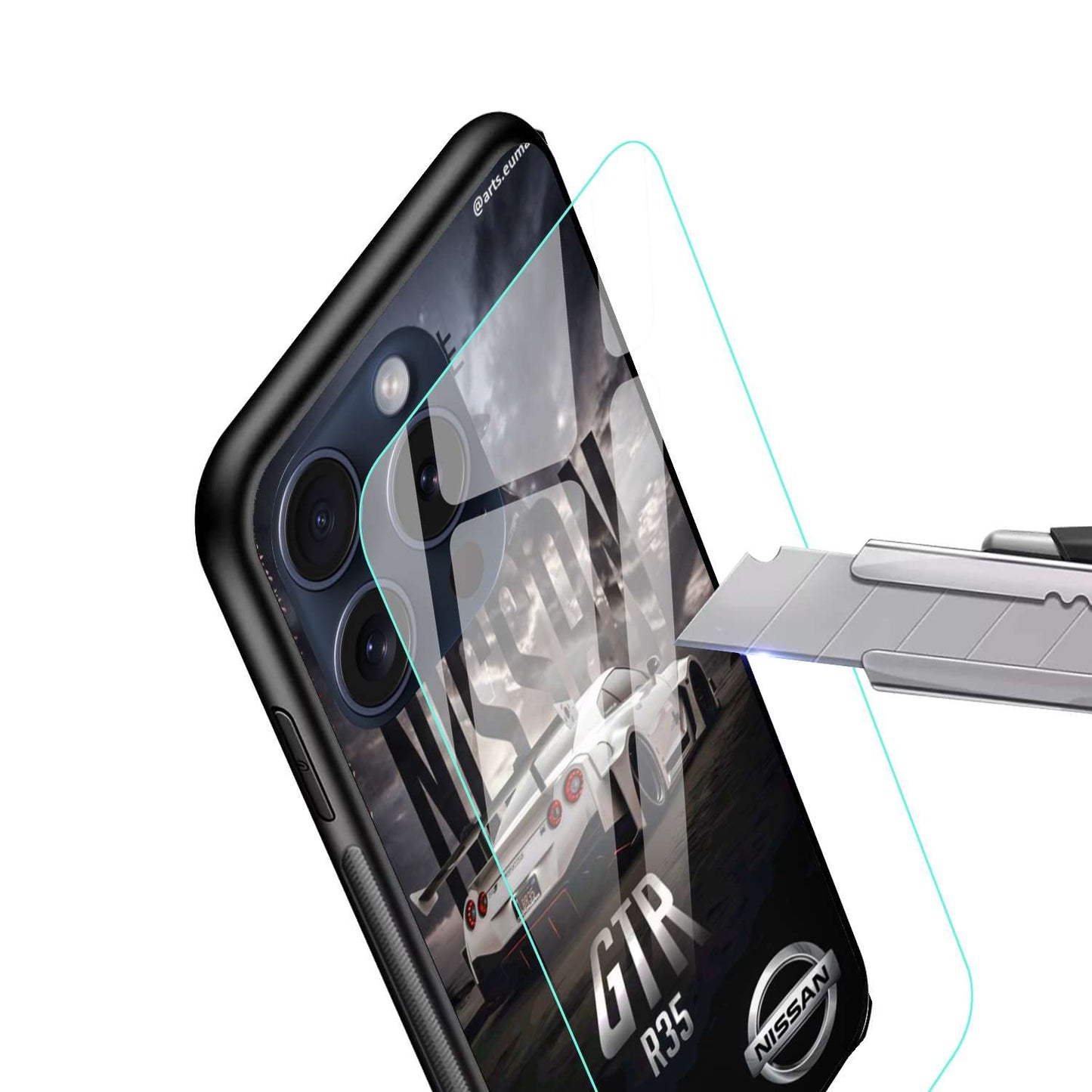 GTR Aesthetic Original Glass Glossy Finish Back Cover