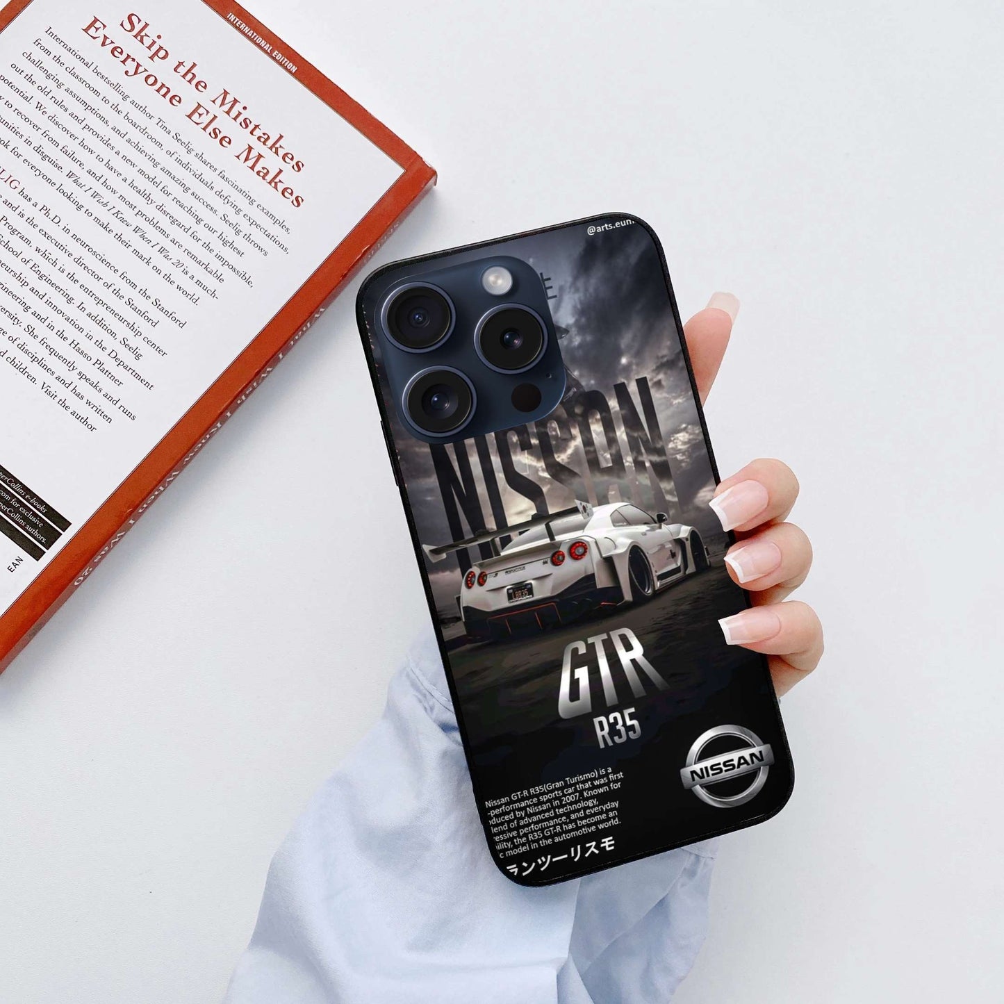 GTR Aesthetic Original Glass Glossy Finish Back Cover