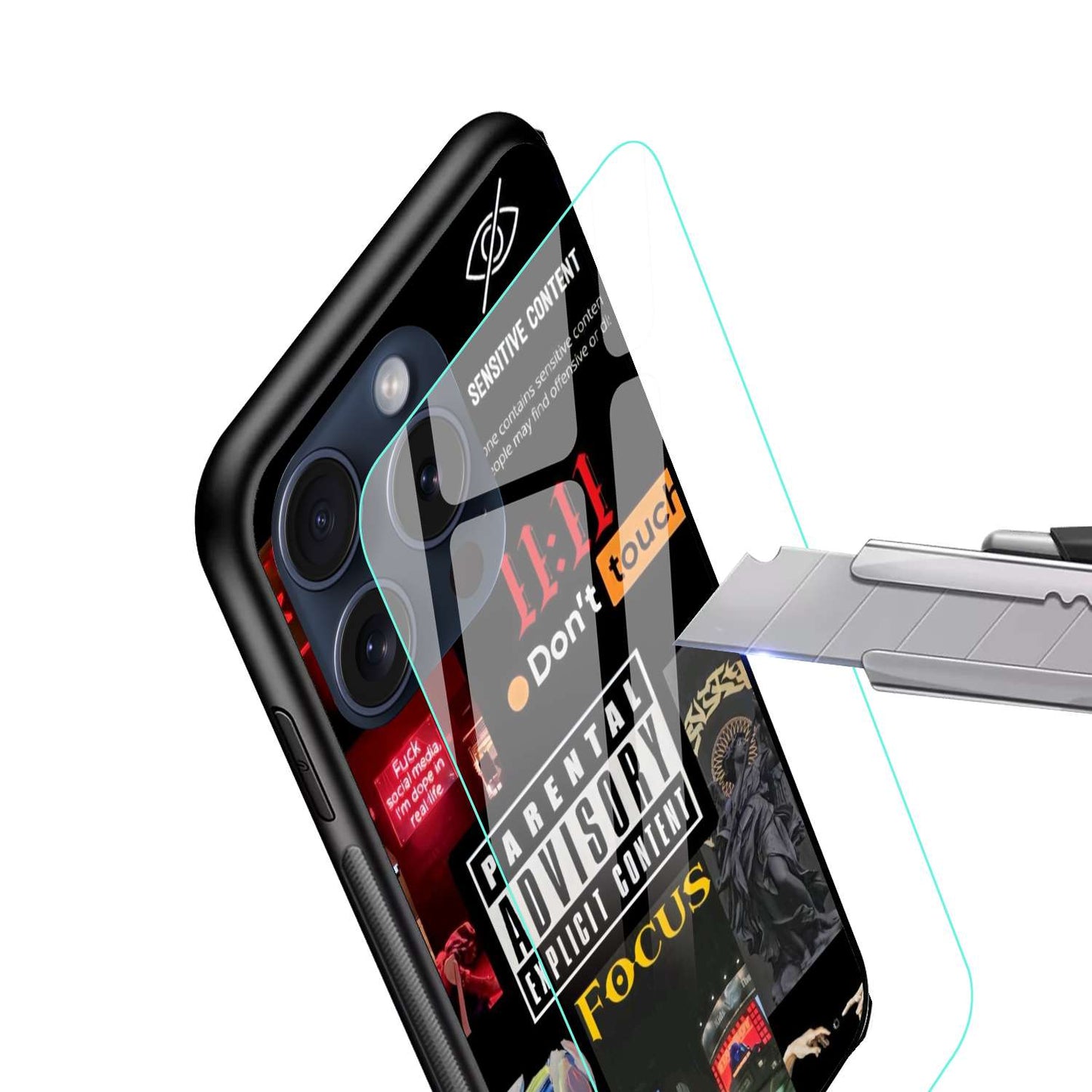 Stickers Aesthetic Original Glass Glossy Finish Back Cover