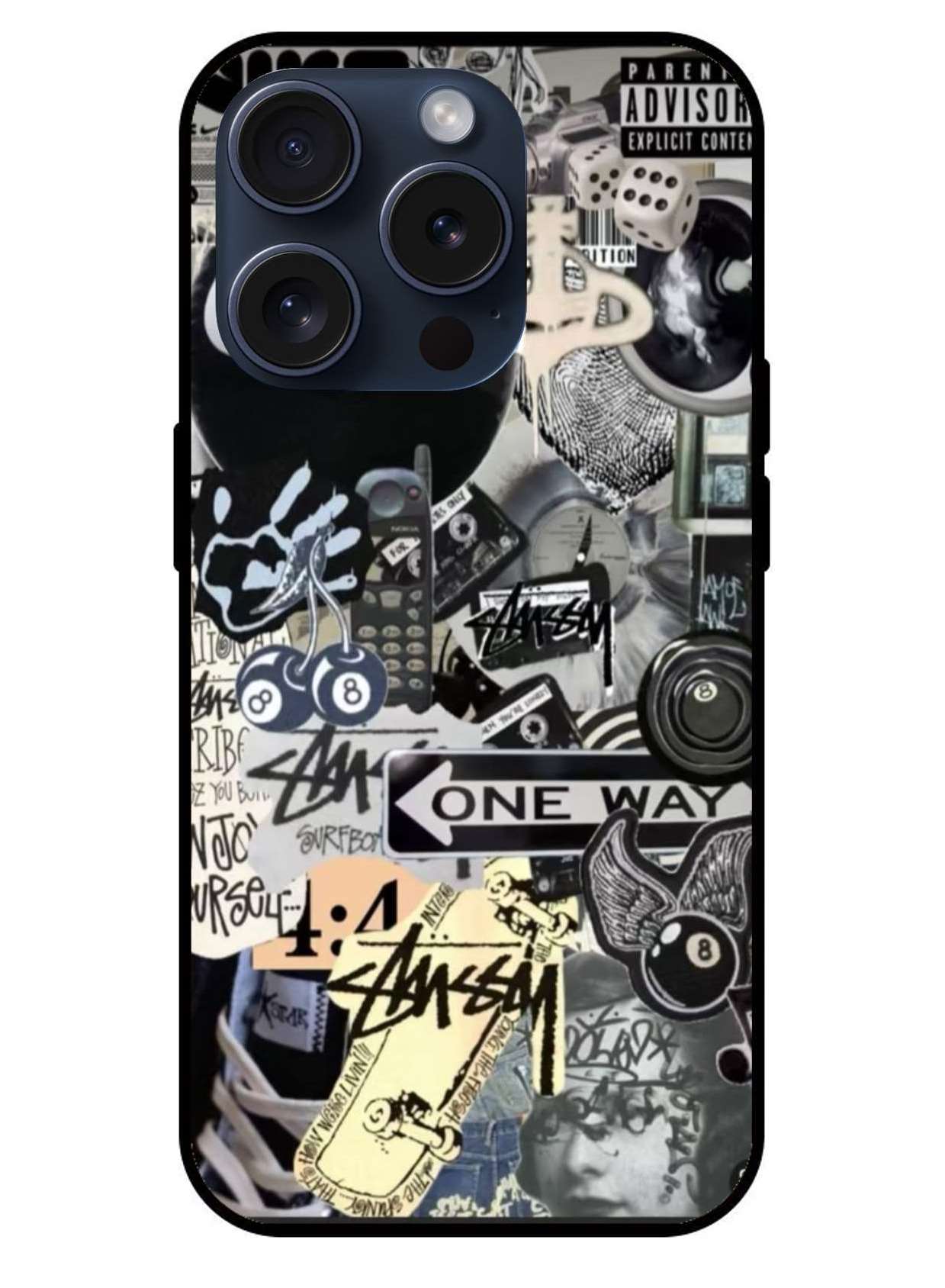Stickers Aesthetic Original Glass Glossy Finish Back Cover